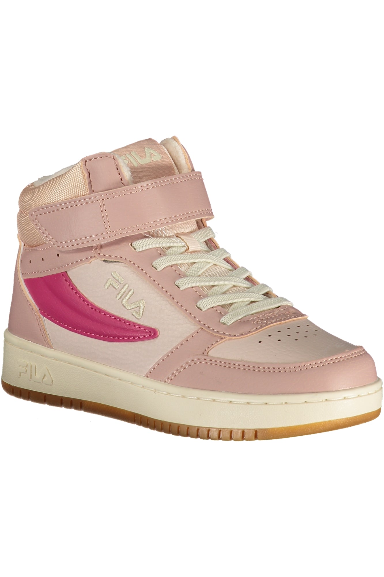 FILA Sportschuhe für Jungen – Weiße Sneaker mit Klettverschluss für Herbst/Winter Rosa