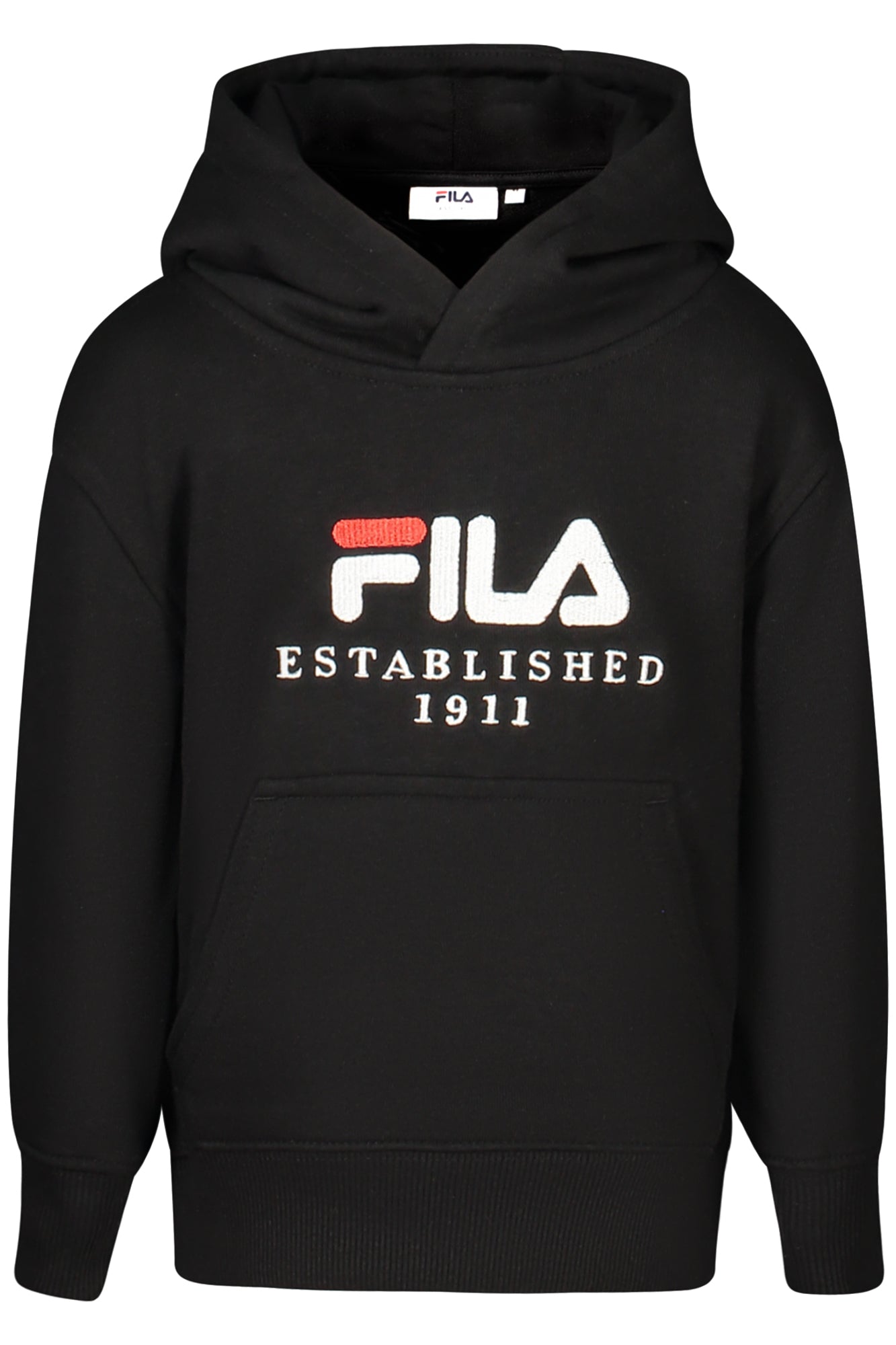 FILA Kinder Sweatshirt – Hoodie, aus Baumwolle, Fleece Schwarz