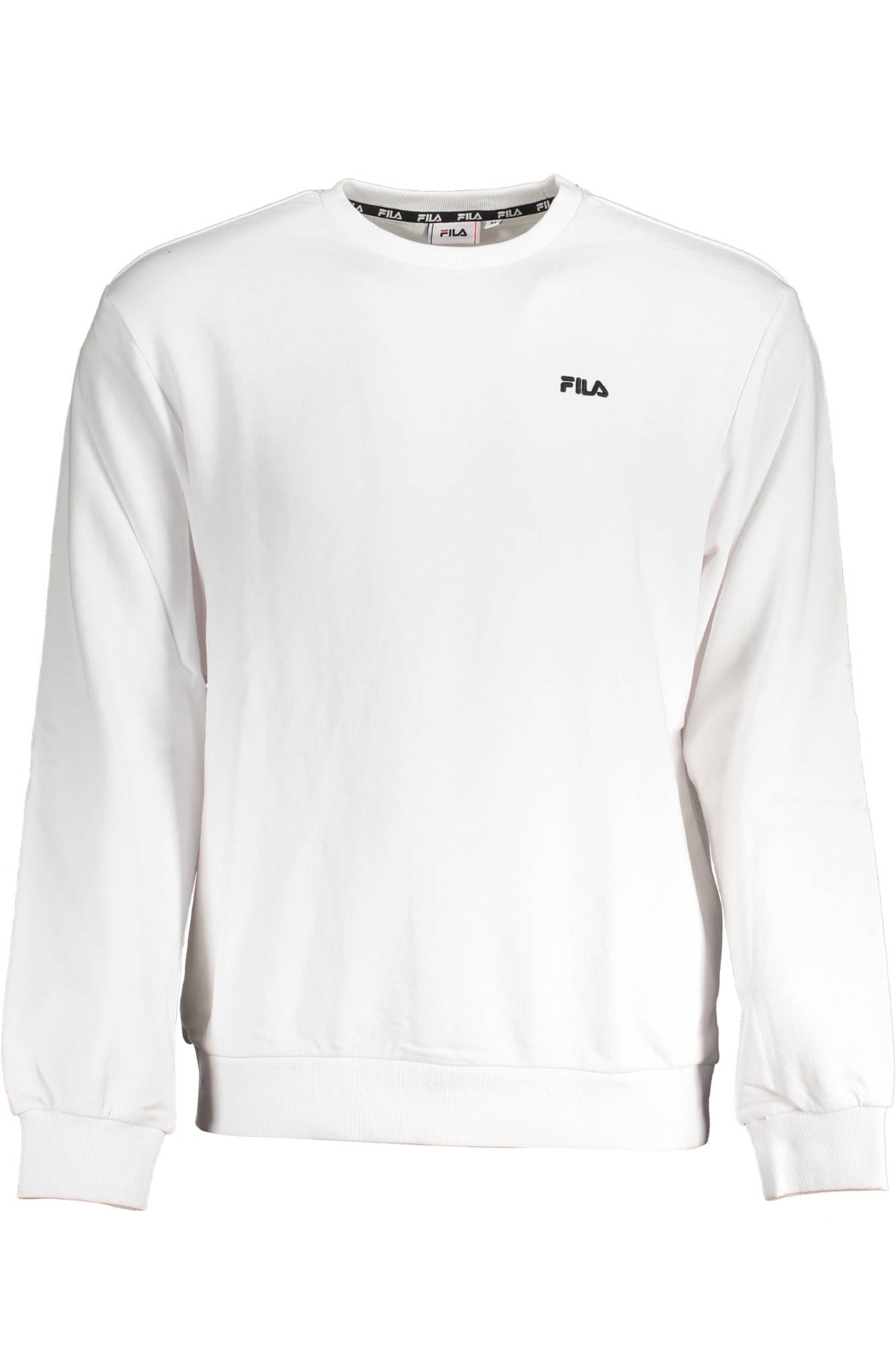 FILA Sweatshirt Herren mit Reißverschluss – Weißes Langarmshirt aus Baumwolle Weiß