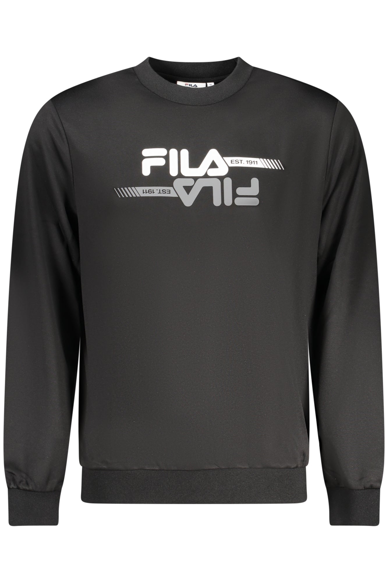 FILA Sweatshirt Herren mit Reißverschluss – Weißes Sport-Sweatshirt für Frühling Schwarz