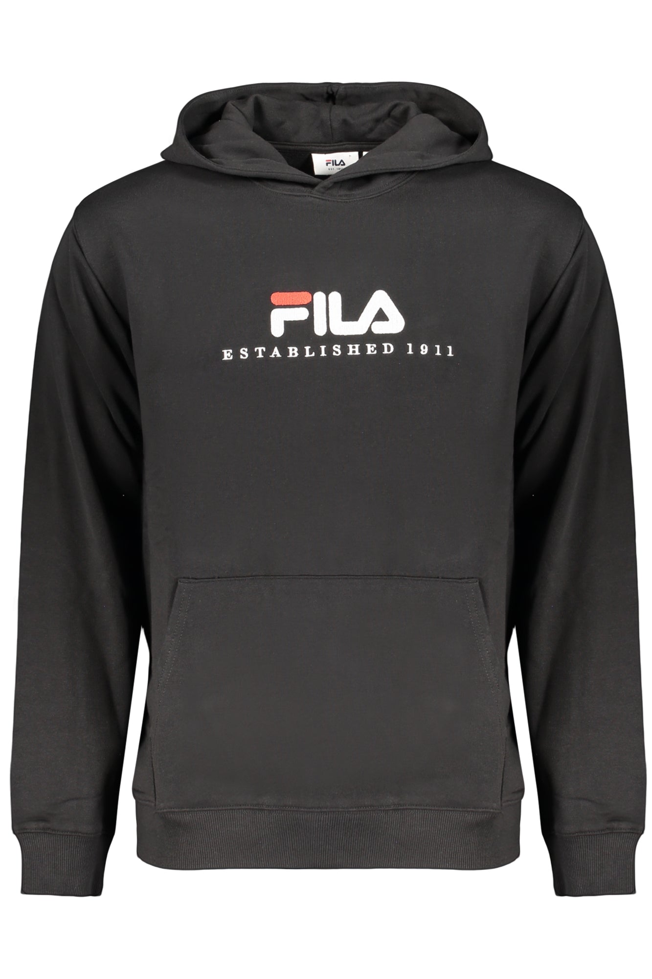 FILA Herren Sweatshirt – Hoodie, aus Baumwolle, Fleece Schwarz