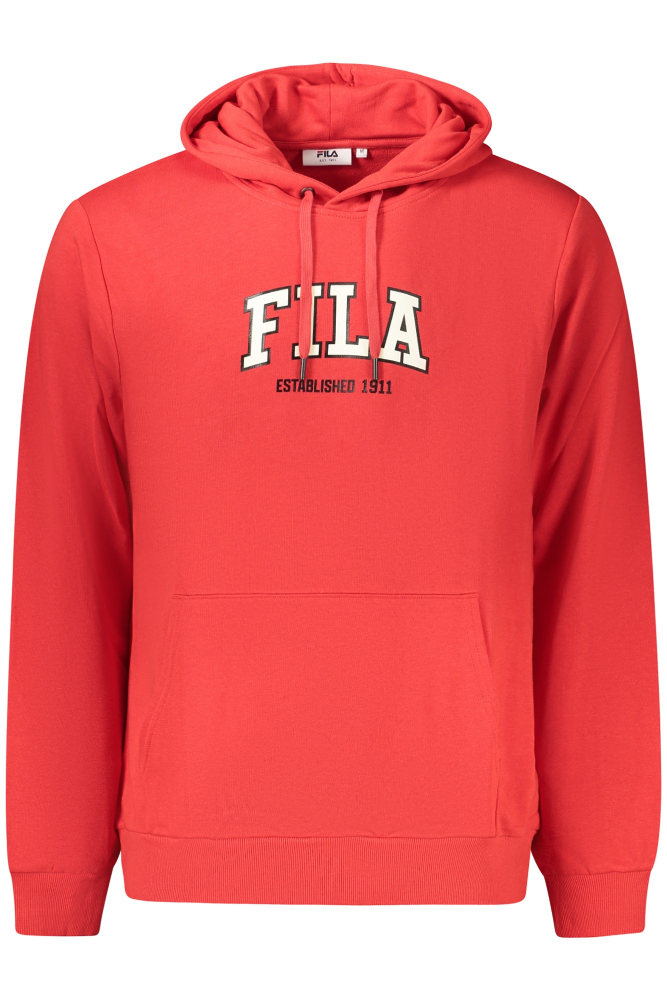 FILA Herren Sweatshirt – Hoodie, aus Baumwolle, Fleece Rot