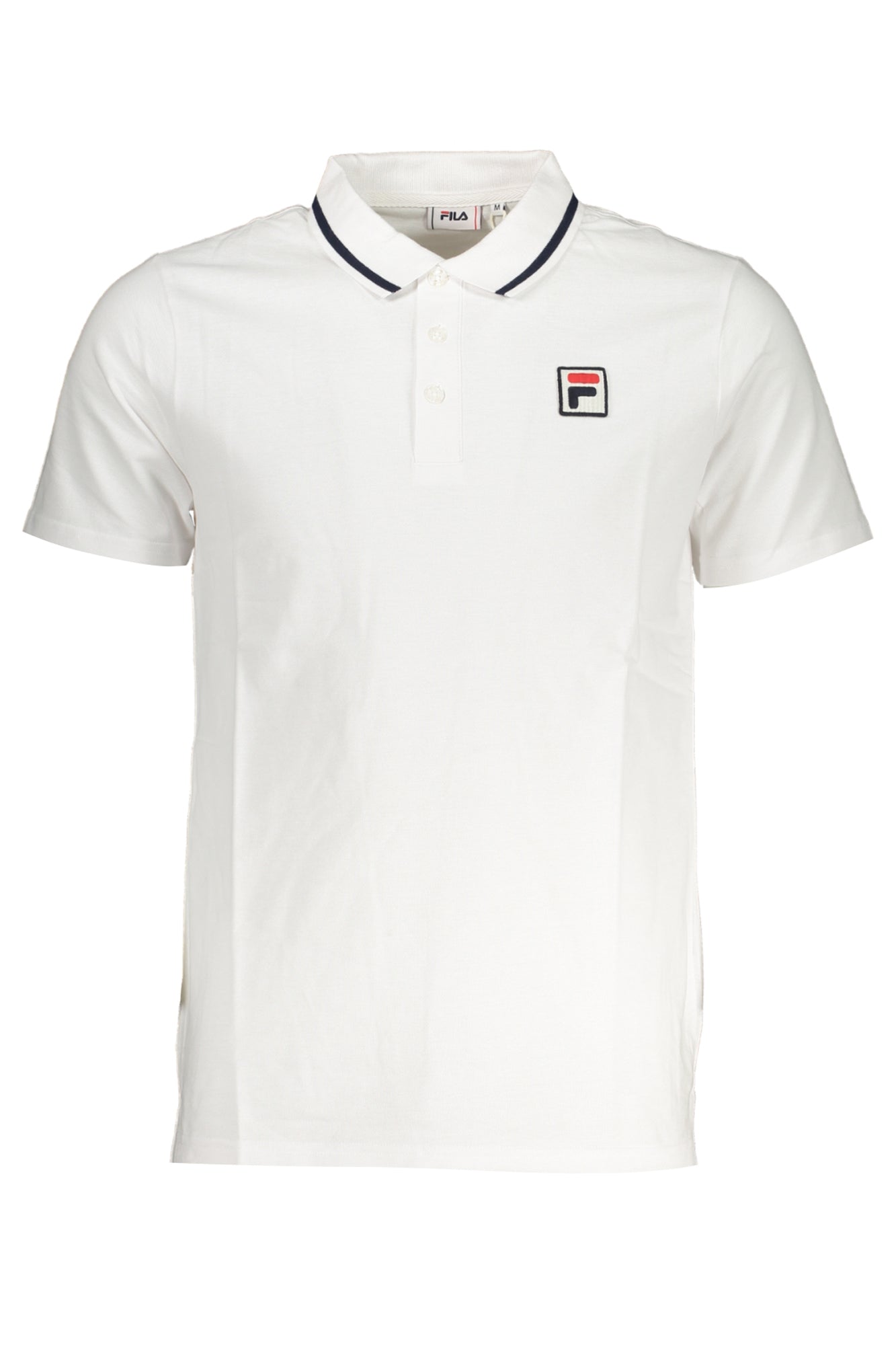 FILA Poloshirt Herren – Weißes Kurzarm-Shirt mit Logo-Applikation | soulluna.de Weiß Hauptbild