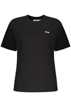 FILA Damen-T-Shirt mit kurzen Ärmeln, schwarz