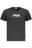 FILA Herren T-Shirt Schwarz – Kurzarm aus Bio-Baumwolle mit Logo-Stickerei Schwarz
