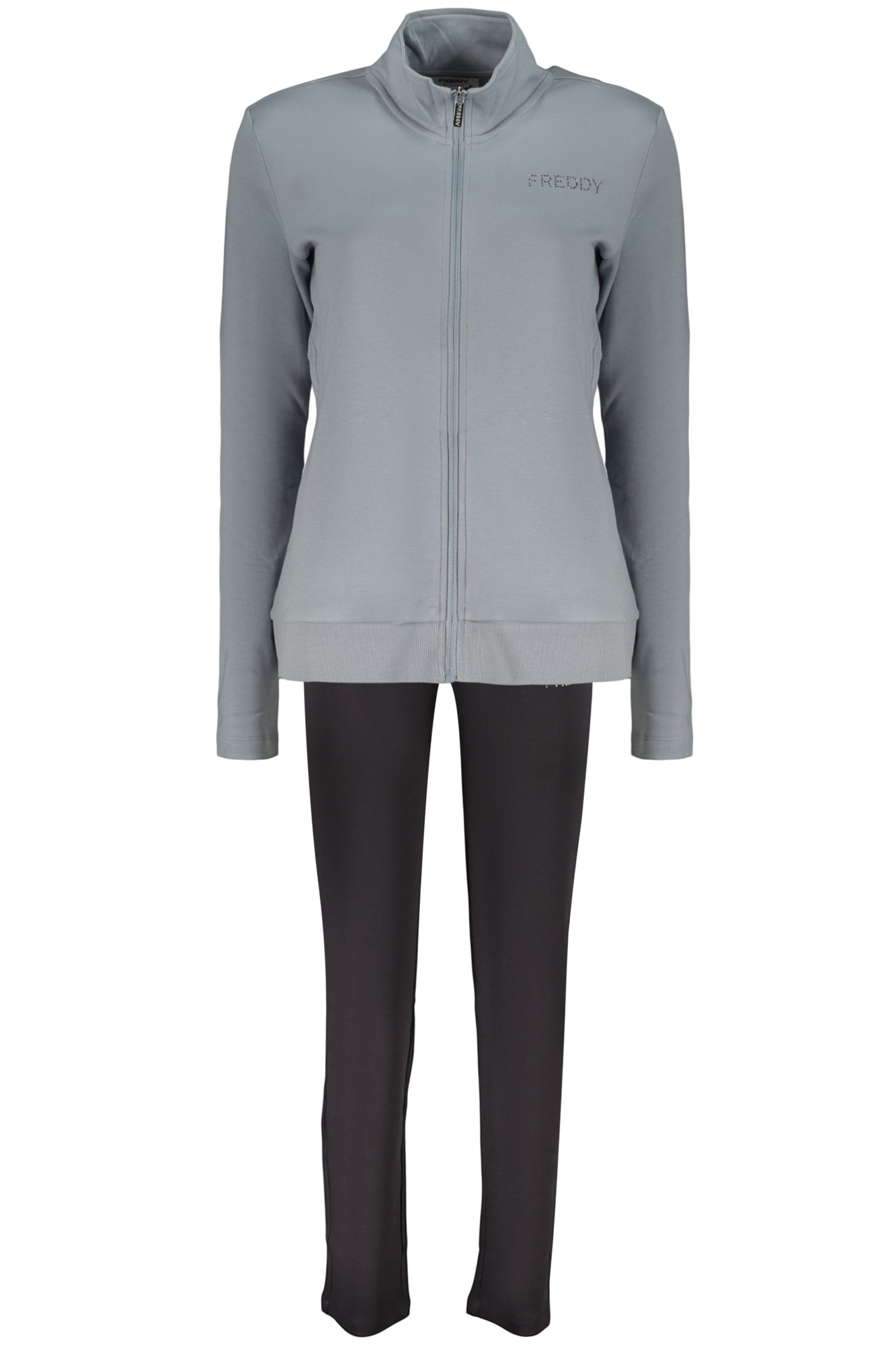 FREDDY Damen Sweatshirt – Langarm, mit Taschen, sportlich Hellblau