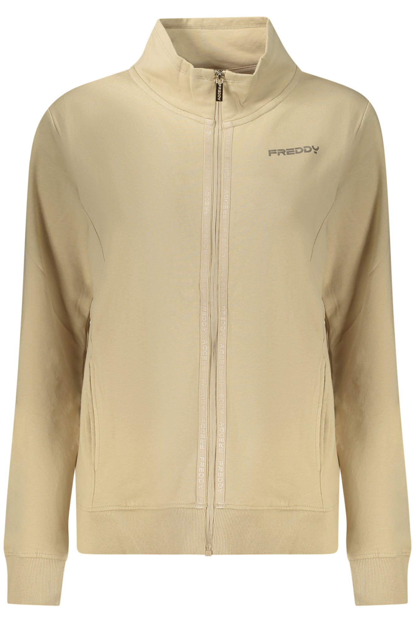 FREDDY BEIGE DAMEN-SWEATSHIRT MIT REISSVERSCHLUSS Hauptbild