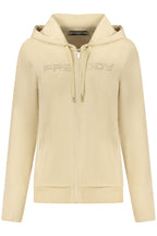 FREDDY BEIGE DAMEN-SWEATSHIRT MIT REISSVERSCHLUSS
