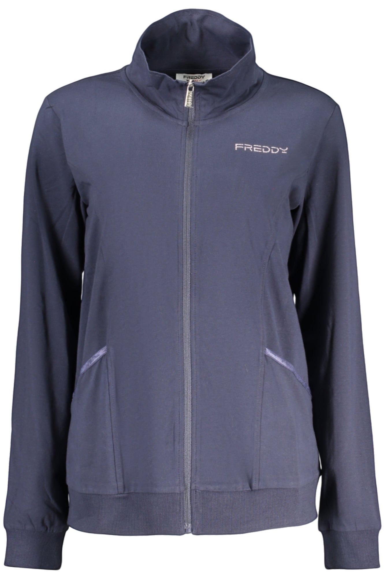 FREDDY Damen Sweatshirt – mit Taschen, mit Reißverschluss Blau
