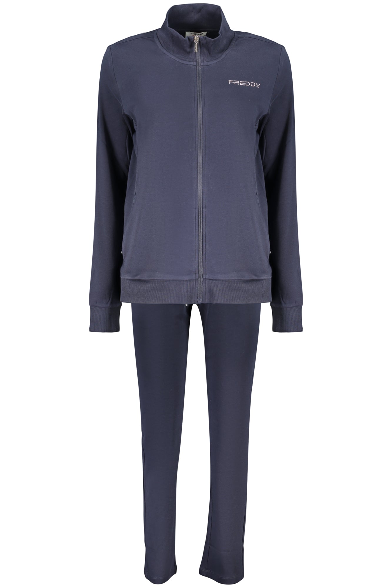 FREDDY Damen Sweatshirt – Langarm, mit Taschen, sportlich Blau