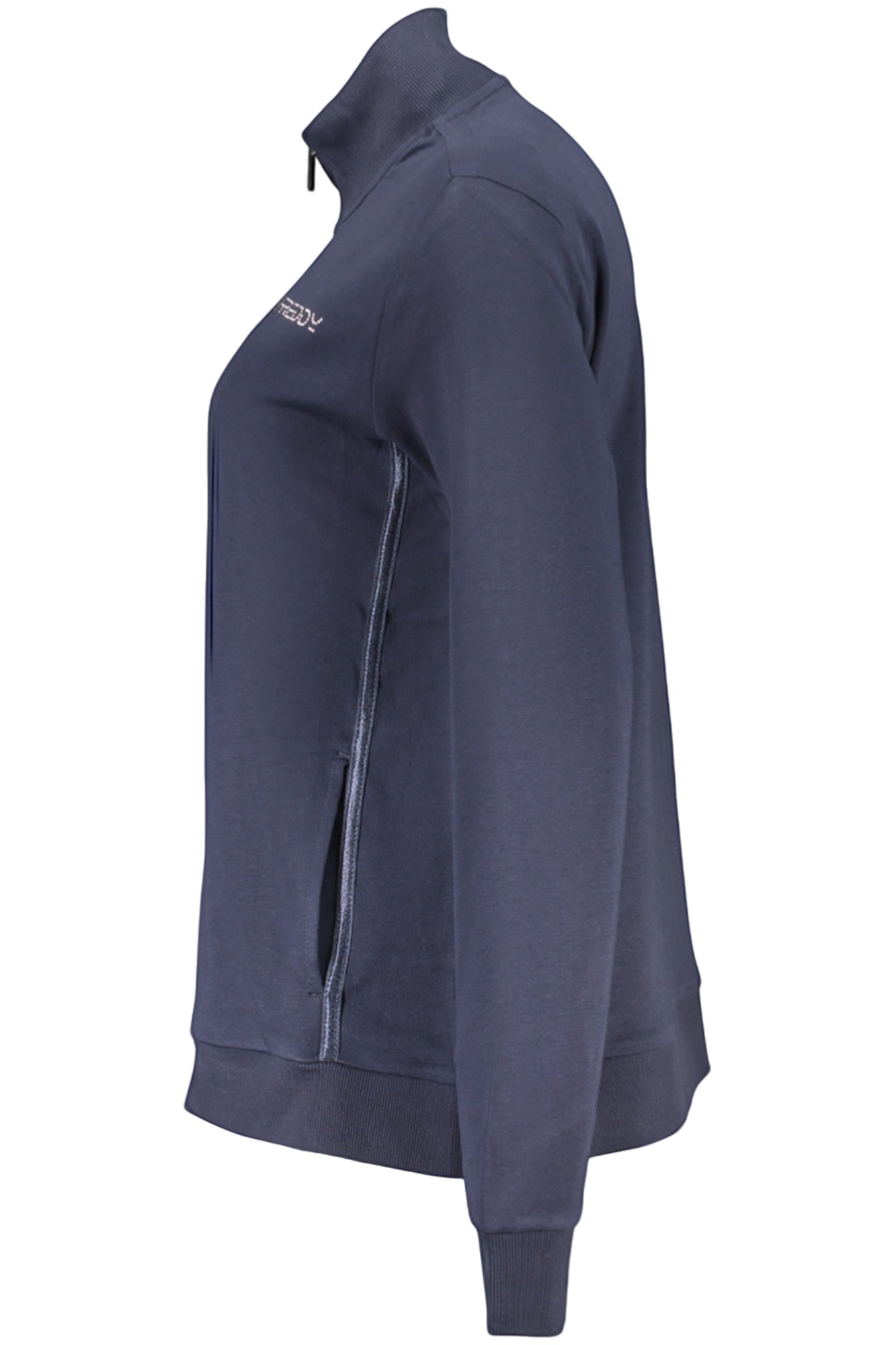 FREDDY Damen Sweatshirt – Langarm, mit Taschen, sportlich Blau