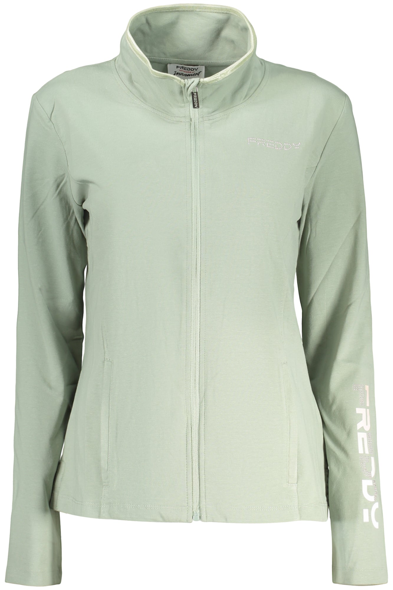 FREDDY Damen Sweatshirt – mit Taschen, mit Reißverschluss Grün Hauptbild