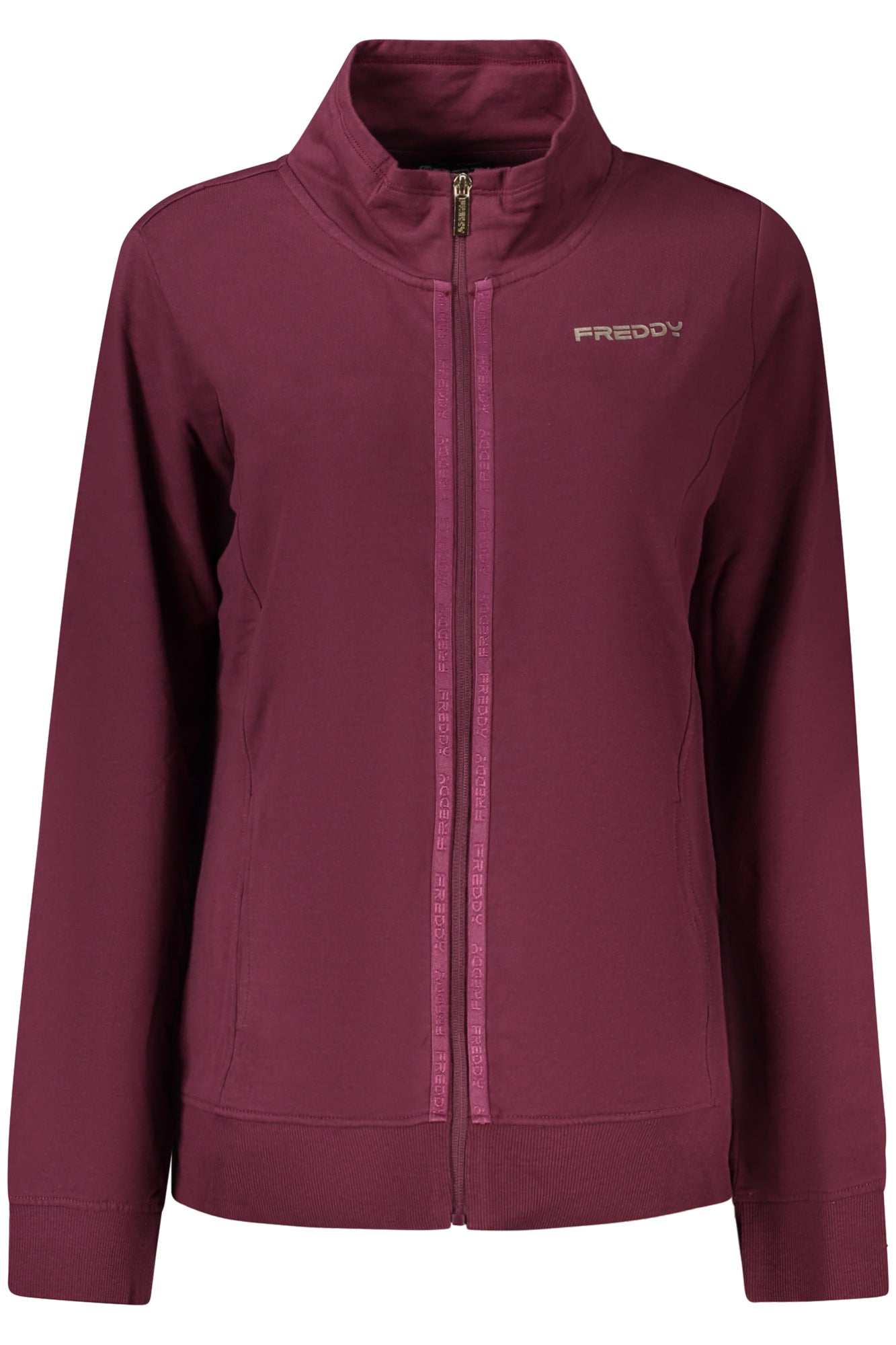 FREDDY Sweatshirt Damen mit Reißverschluss – Blaues Langarm-Sweatshirt für Herbst/Winter Violett