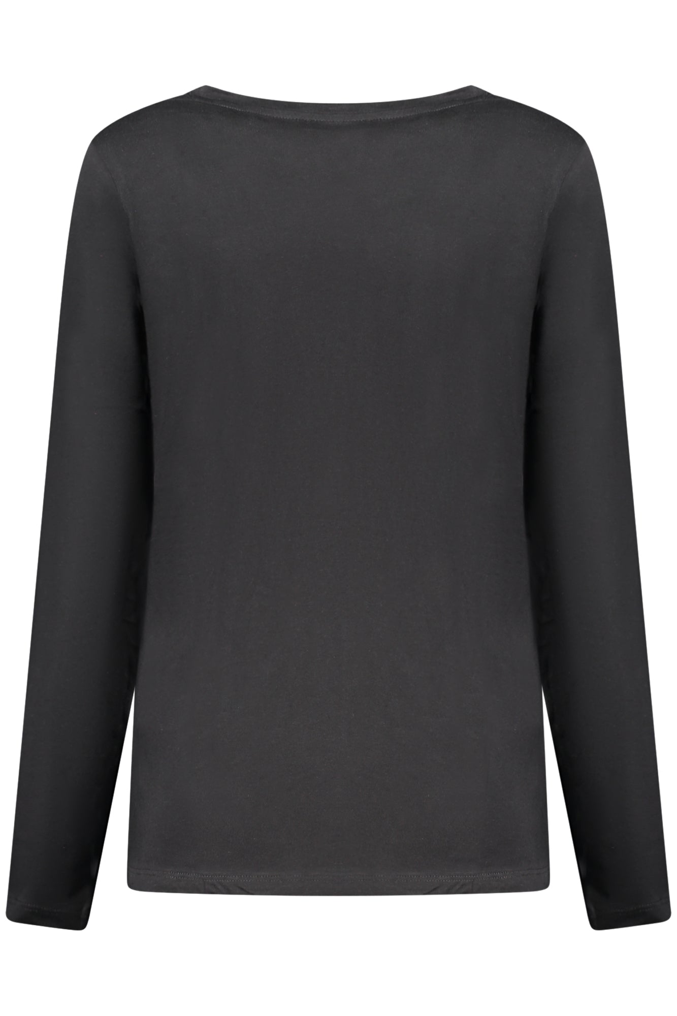 FREDDY Damen Langarm T-Shirt Schwarz – Weithals Basic für Herbst/Winter Schwarz