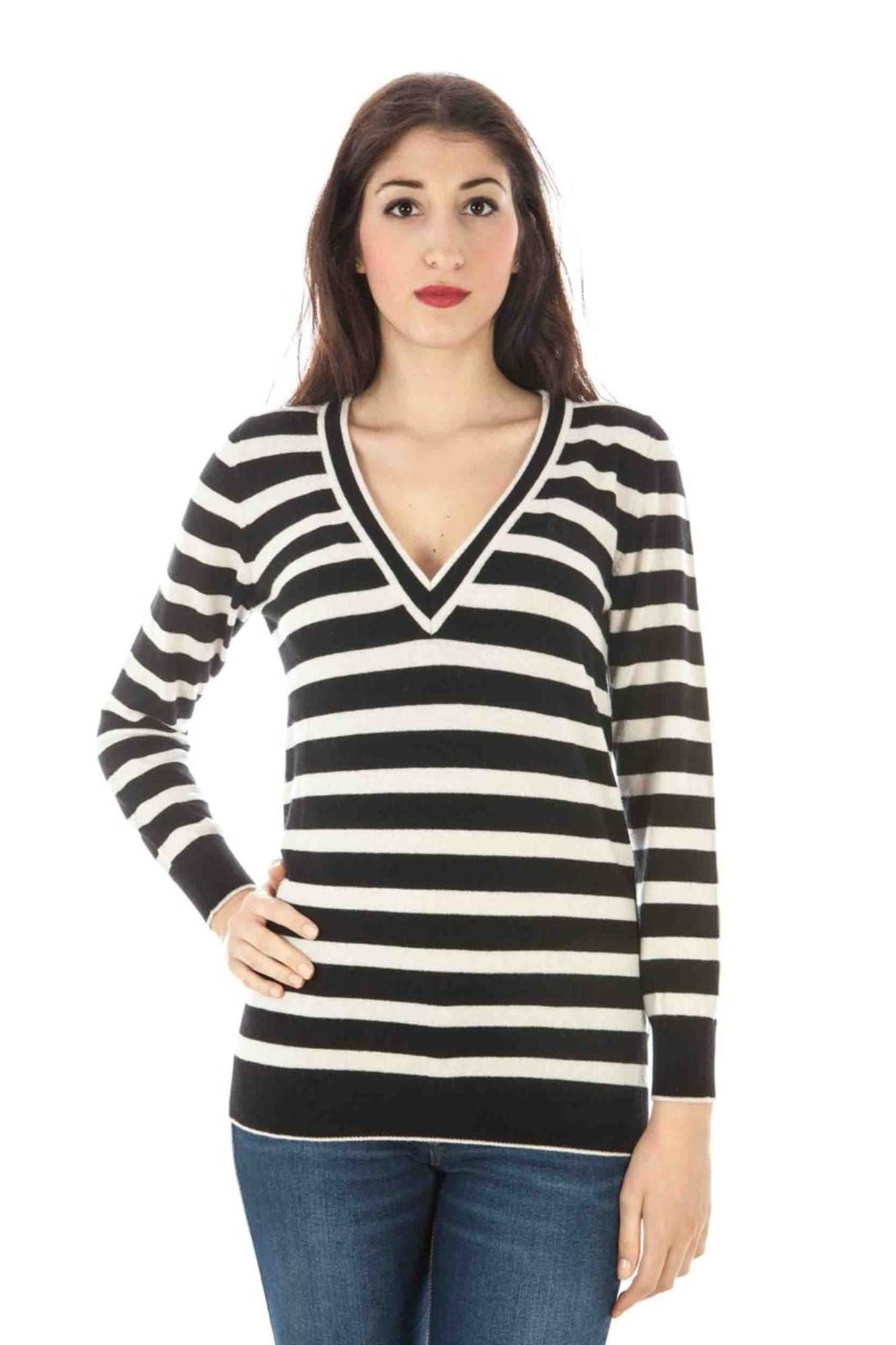 FRED PERRY SCHWARZER DAMENPULLOVER Hauptbild