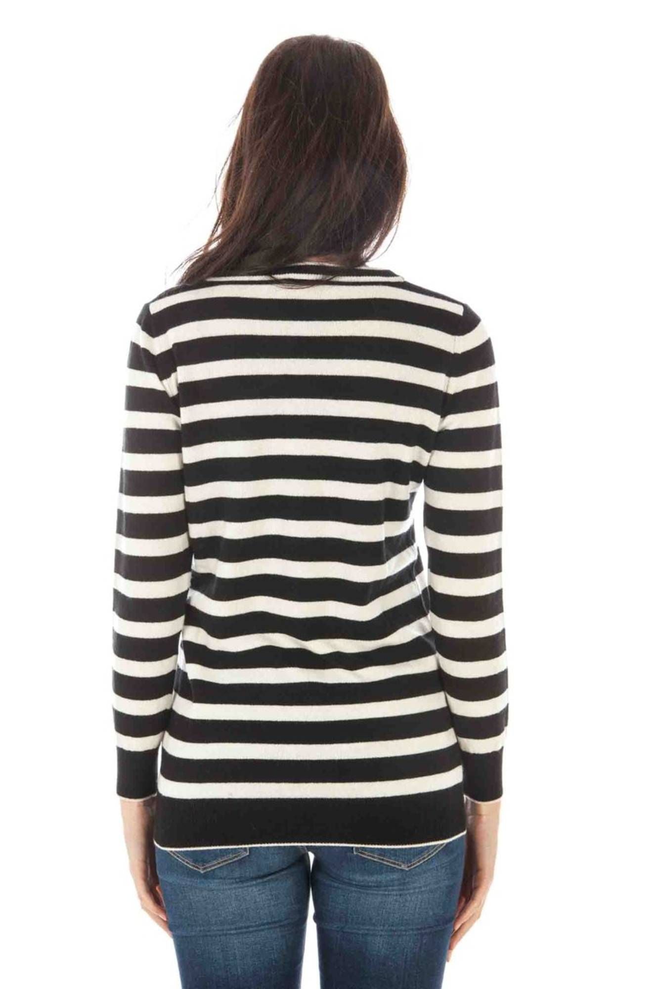 Fred Perry Damenpullover schwarz – V-Ausschnitt aus Wolle & Kaschmir | Herbst/Winter Schwarz