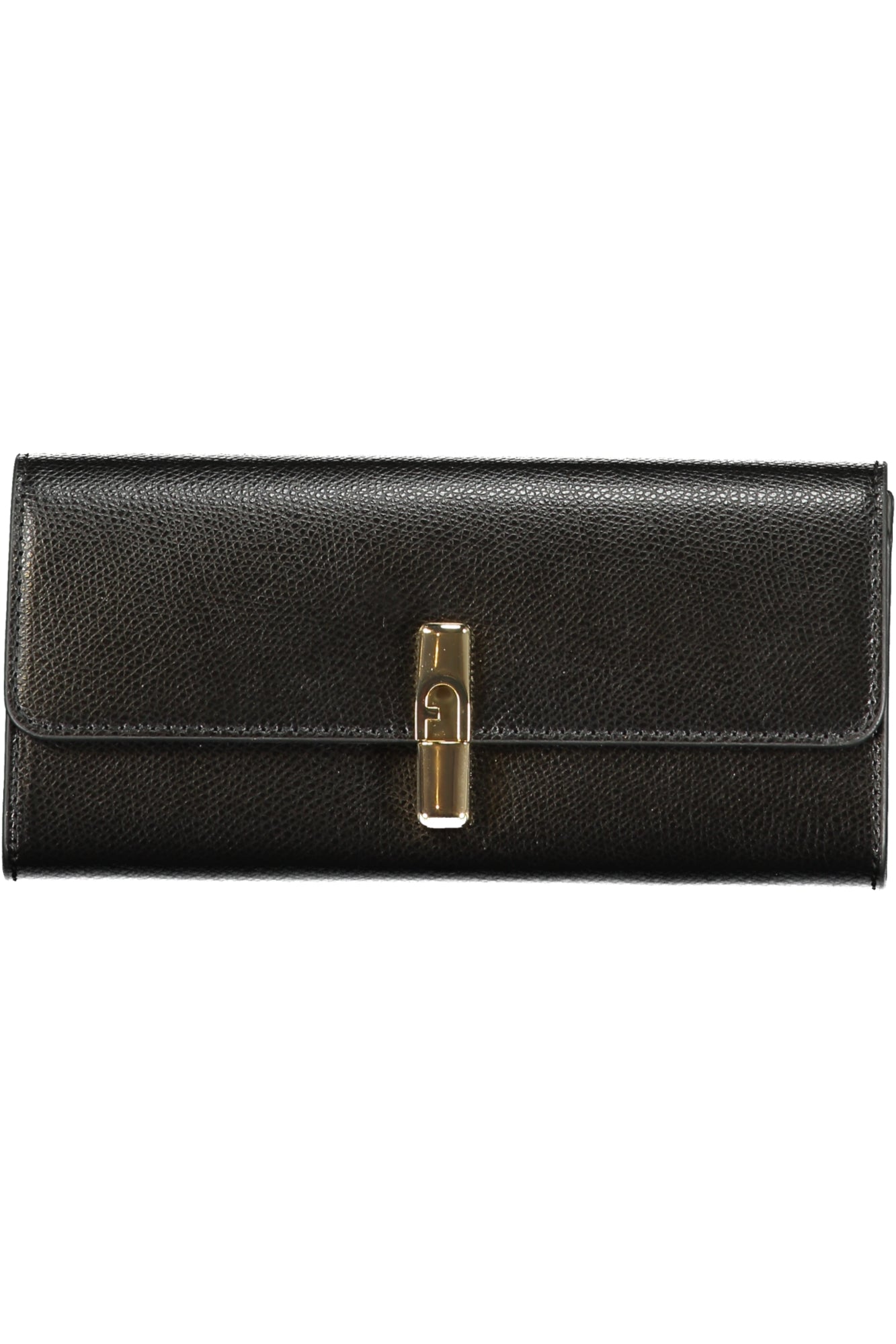 FURLA Damen-Geldbörse Schwarz – Bücherförmige Continental Geldbörse aus Leder Schwarz