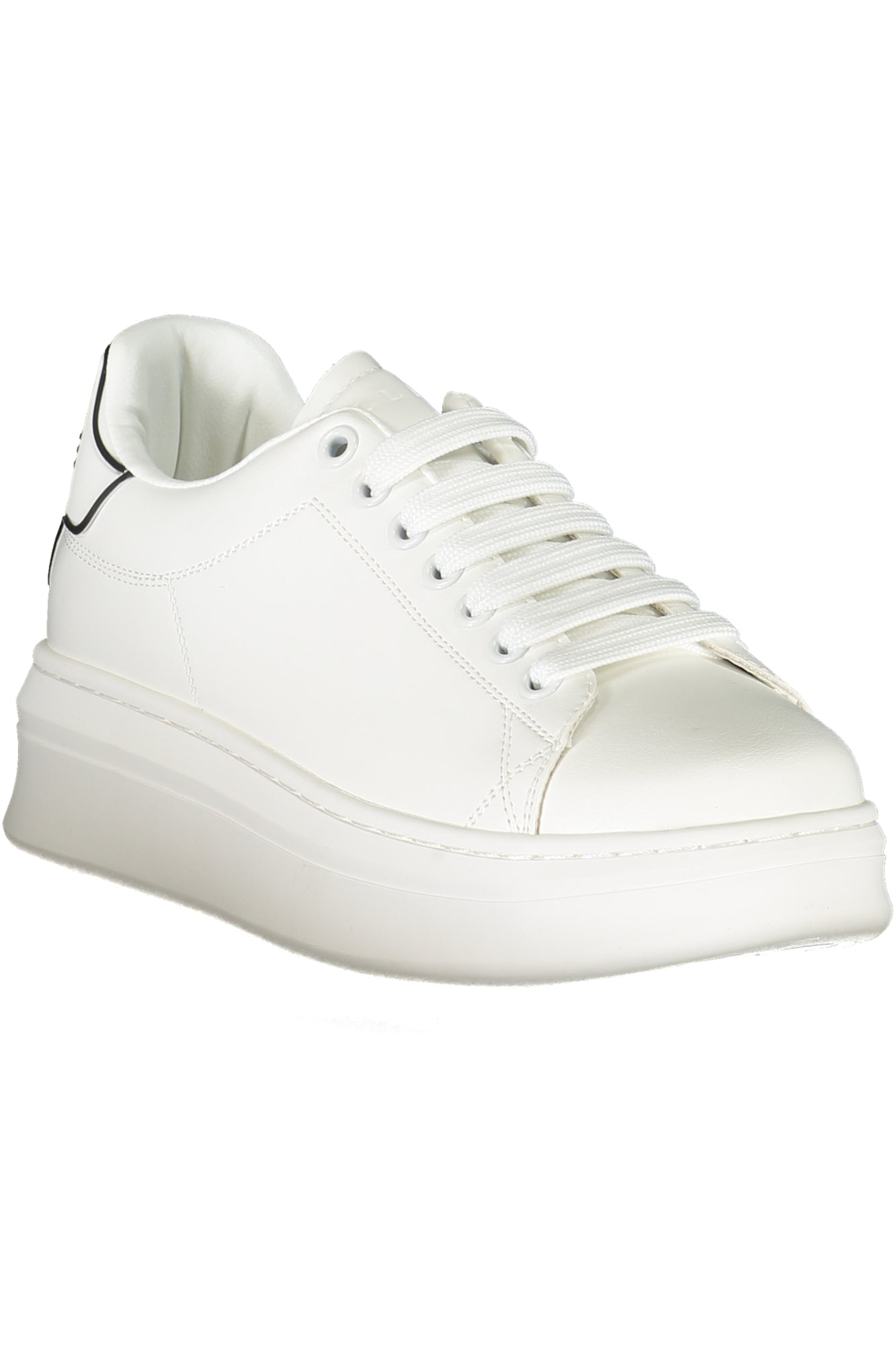 GAELLE PARIS Damen Sneaker – Sportschuhe mit Schnürsenkern Weiß