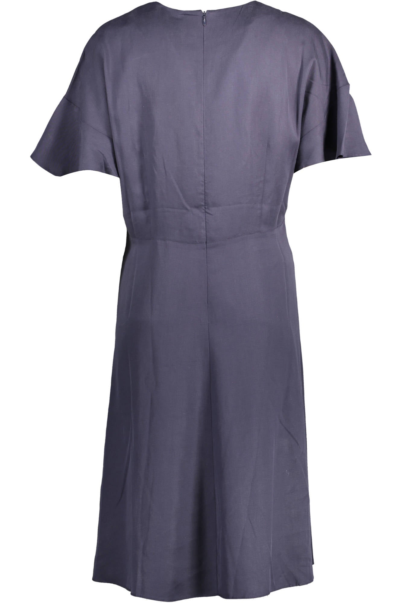 GANT Kurzes Damenkleid Blau – Lyocell Sommerkleid mit Rundhalsausschnitt | soulluna.de Blau