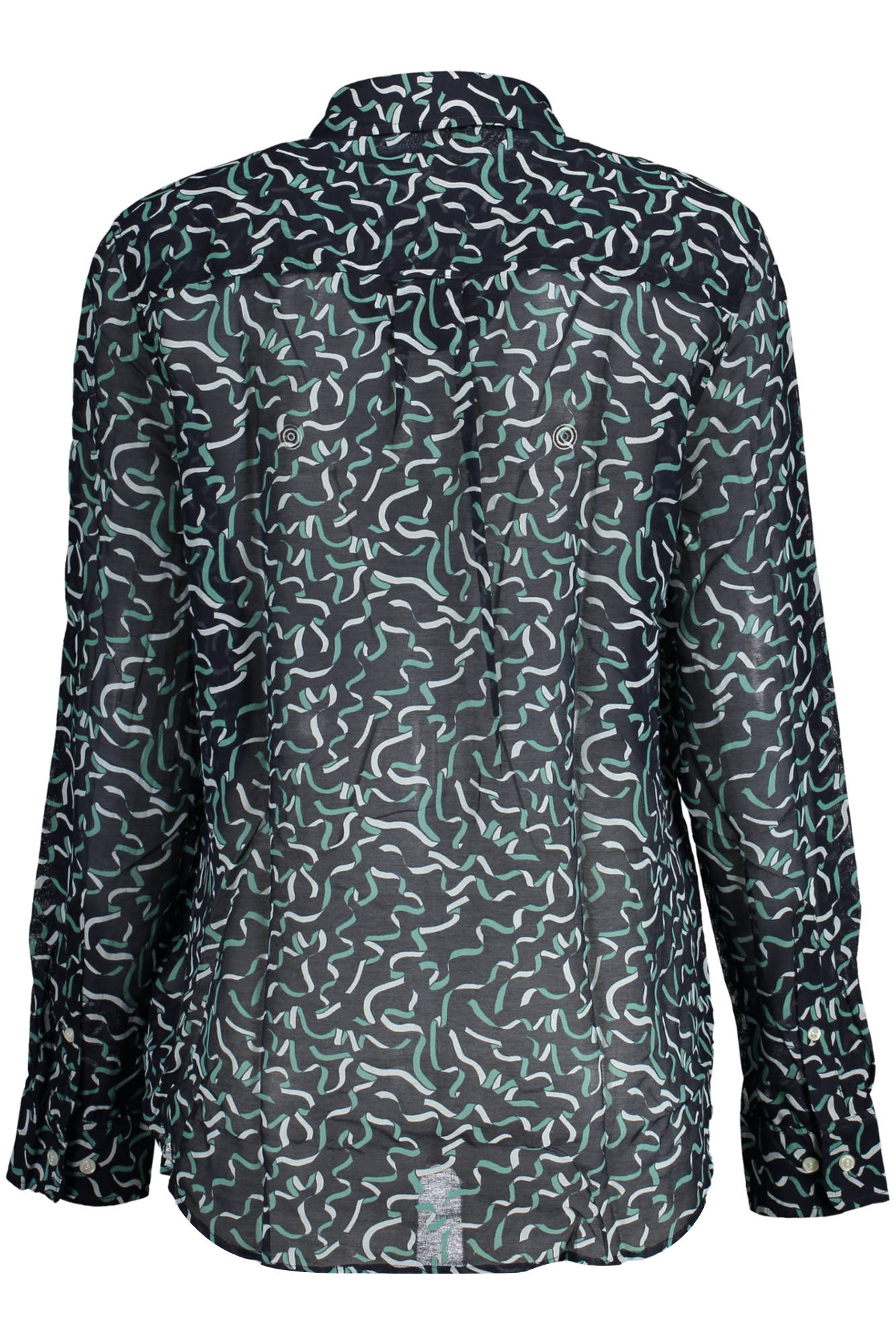 GANT Damen Langarmhemd Blau – Italienischer Kragen aus Baumwolle & Seide | soulluna.de Blau