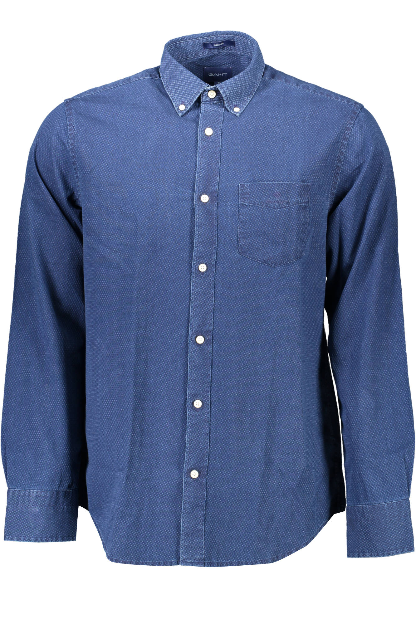 GANT Langarmhemd Herren Blau – Klassisches Baumwollhemd mit Button-Down-Kragen Blau