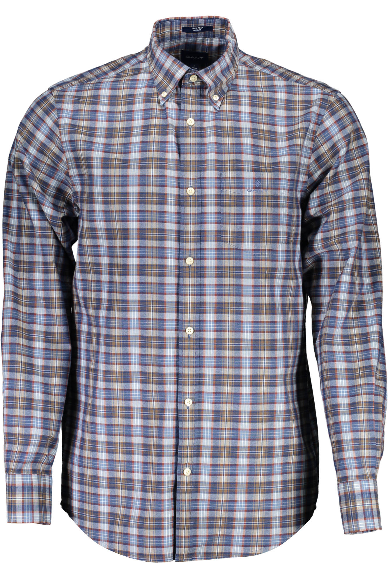 GANT Langarmhemd Herren – Blaues Regular Fit Hemd für Herbst/Winter Blau