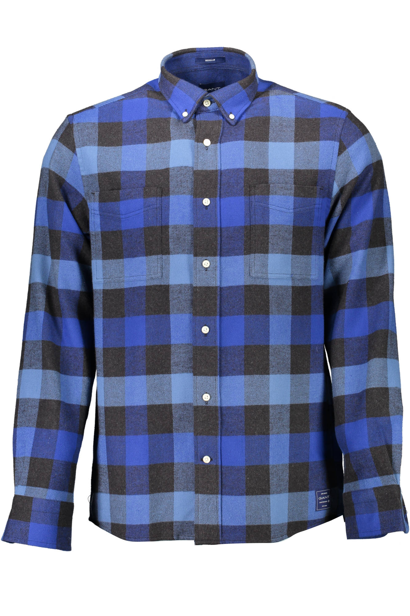 GANT Langarmhemd Herren – Blaues Button-down Hemd aus 100% Baumwolle Blau Hauptbild