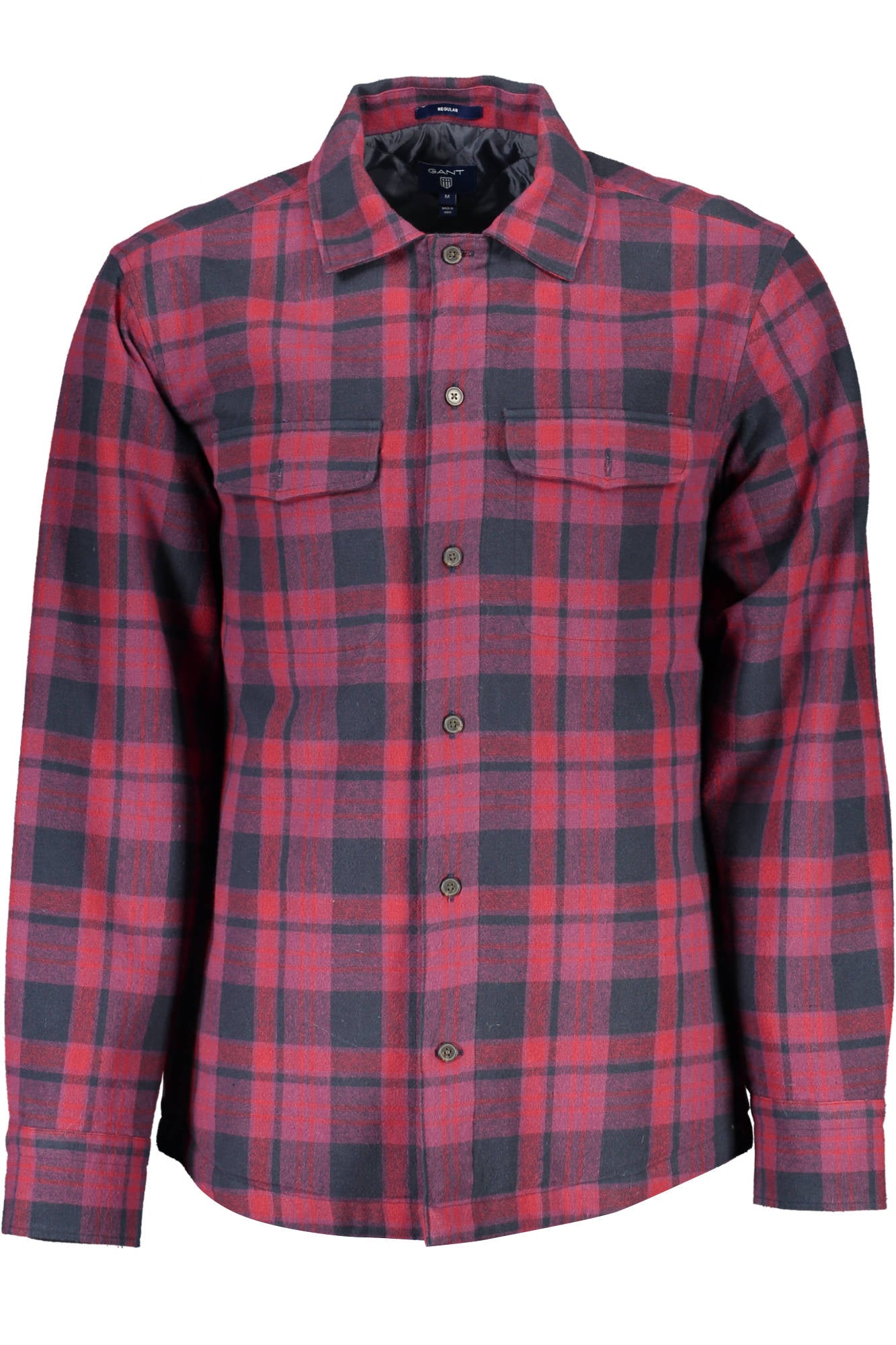 GANT Herren Langarmhemd Lila – Italienischer Kragen aus 100% Baumwolle | soulluna.de Violett