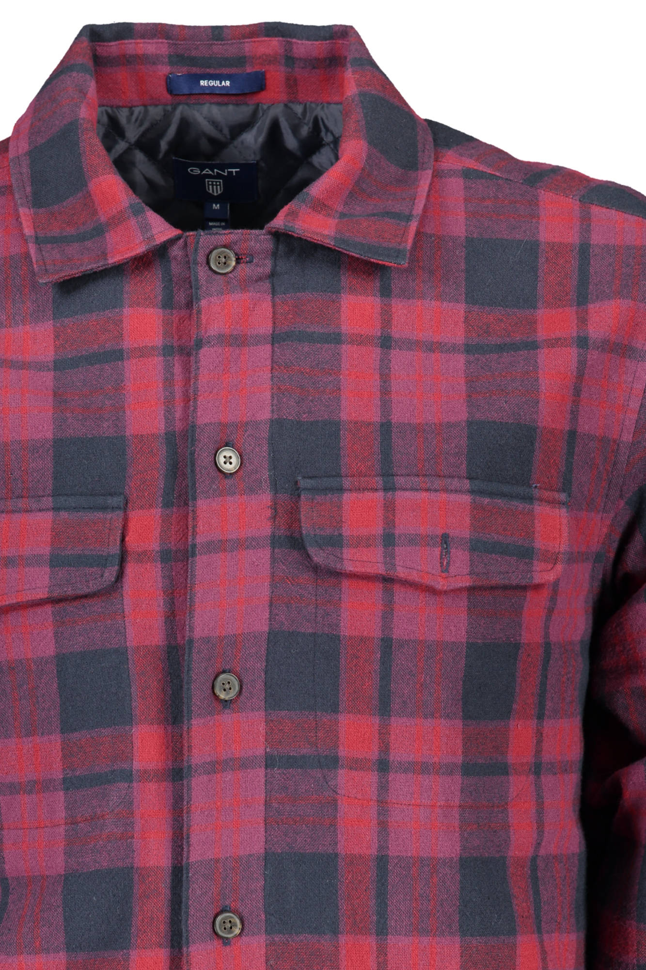 GANT Herren Langarmhemd Lila – Italienischer Kragen aus 100% Baumwolle | soulluna.de Violett