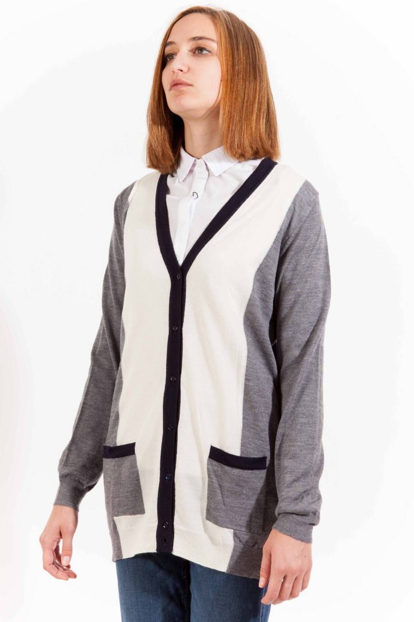 GANT CARDIGAN DAMEN GRAU