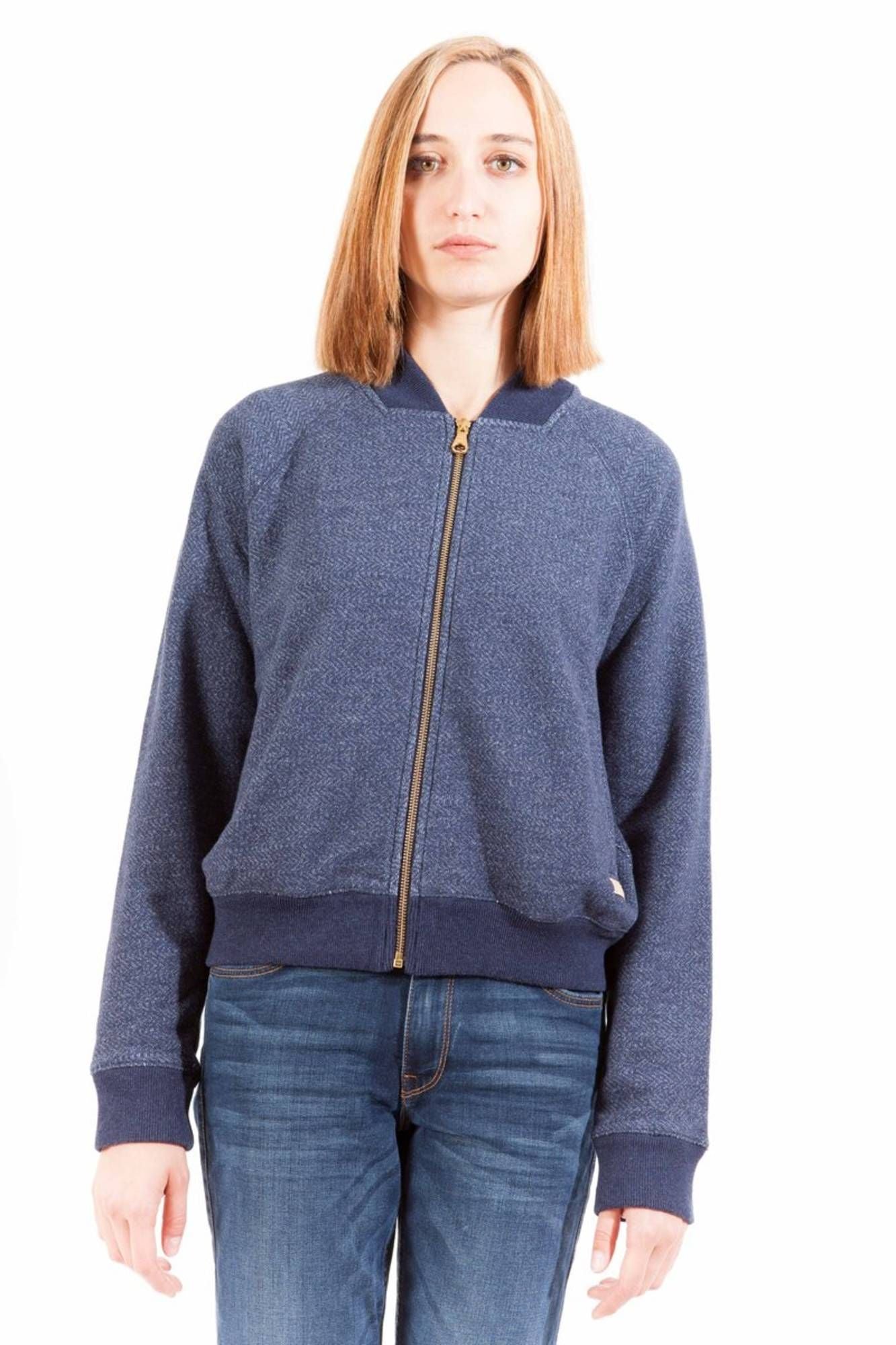 GANT SWEATSHIRT MIT REISSVERSCHLUSS DAMEN BLAU Hauptbild