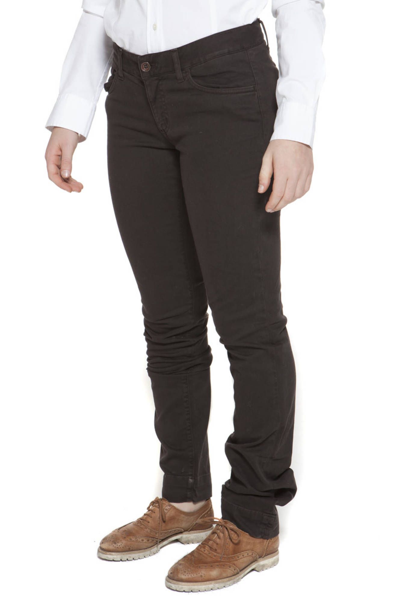 GANT Hose Damen – Braune 5-Pocket-Hose mit schmalem Bein für Herbst/Winter Braun