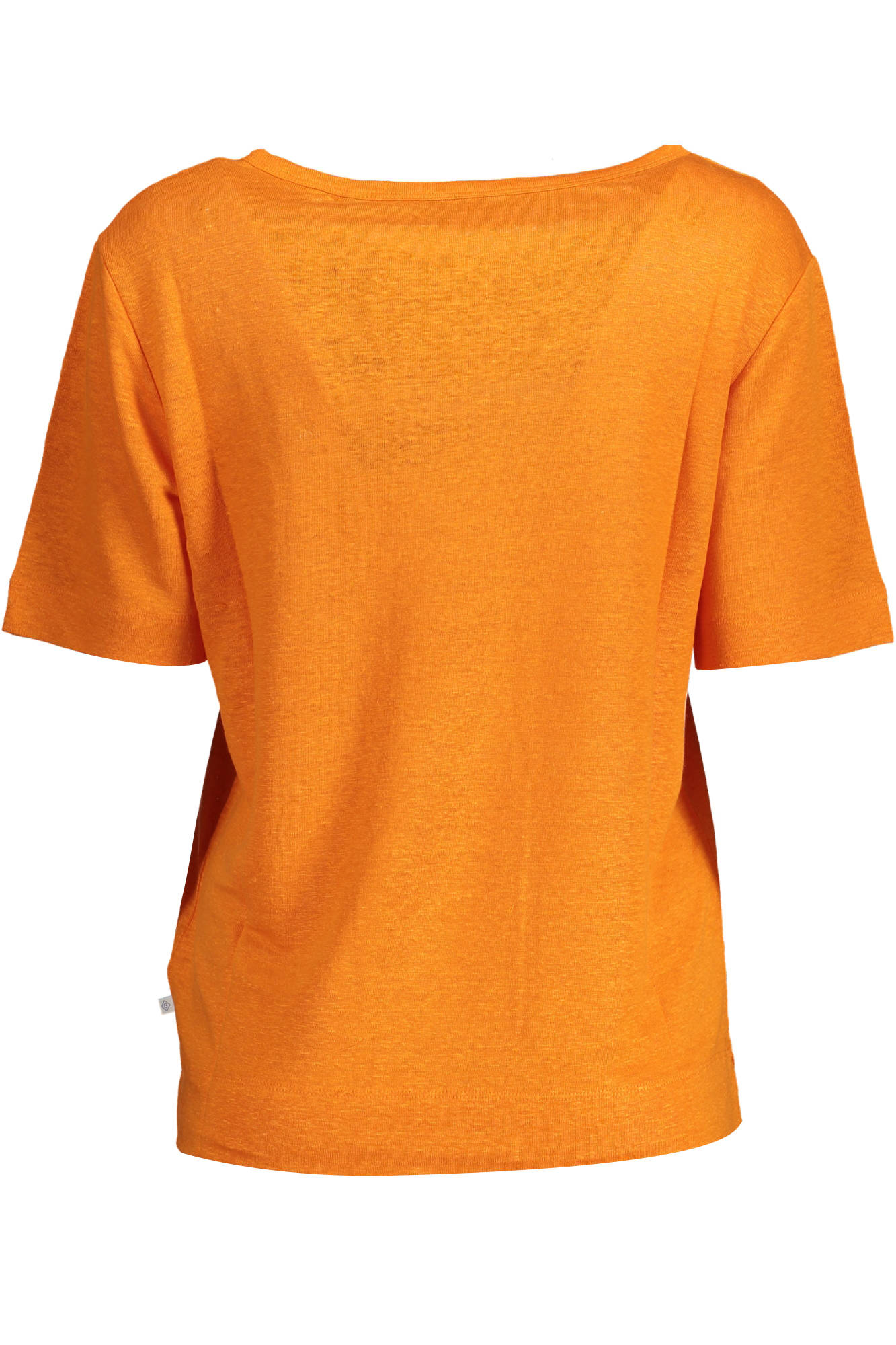 GANT Damen T-Shirt Orange – Kurzarm aus 100% Leinen für Frühjahr/Sommer Orange