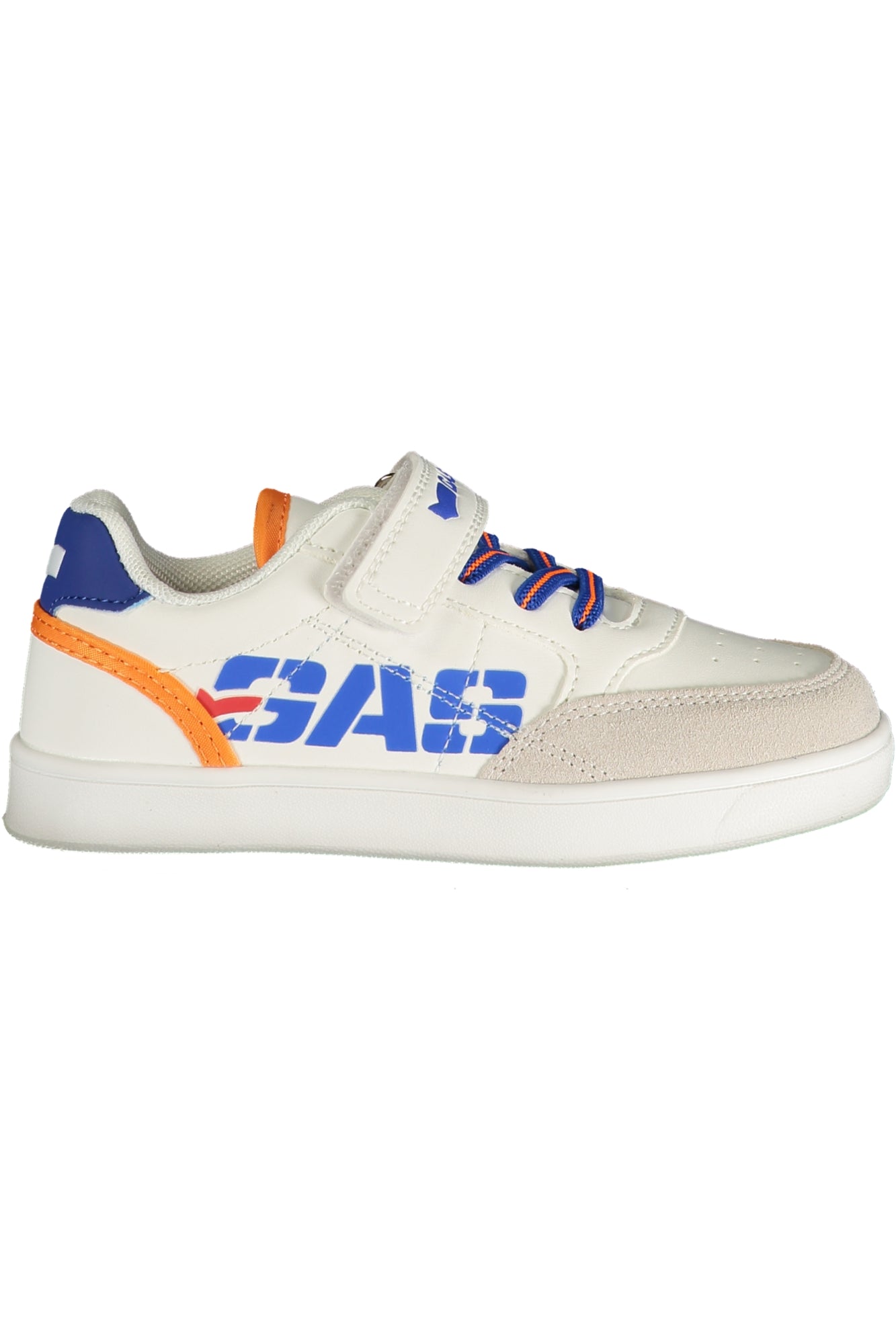 GAS Kinder Sneaker – Sportschuh mit Klettverschluss Weiß