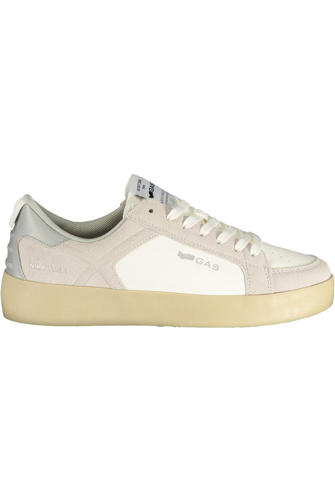 GAS Damen Sneaker – Sportschuh mit Schnürsenkeln, sportlich Weiß