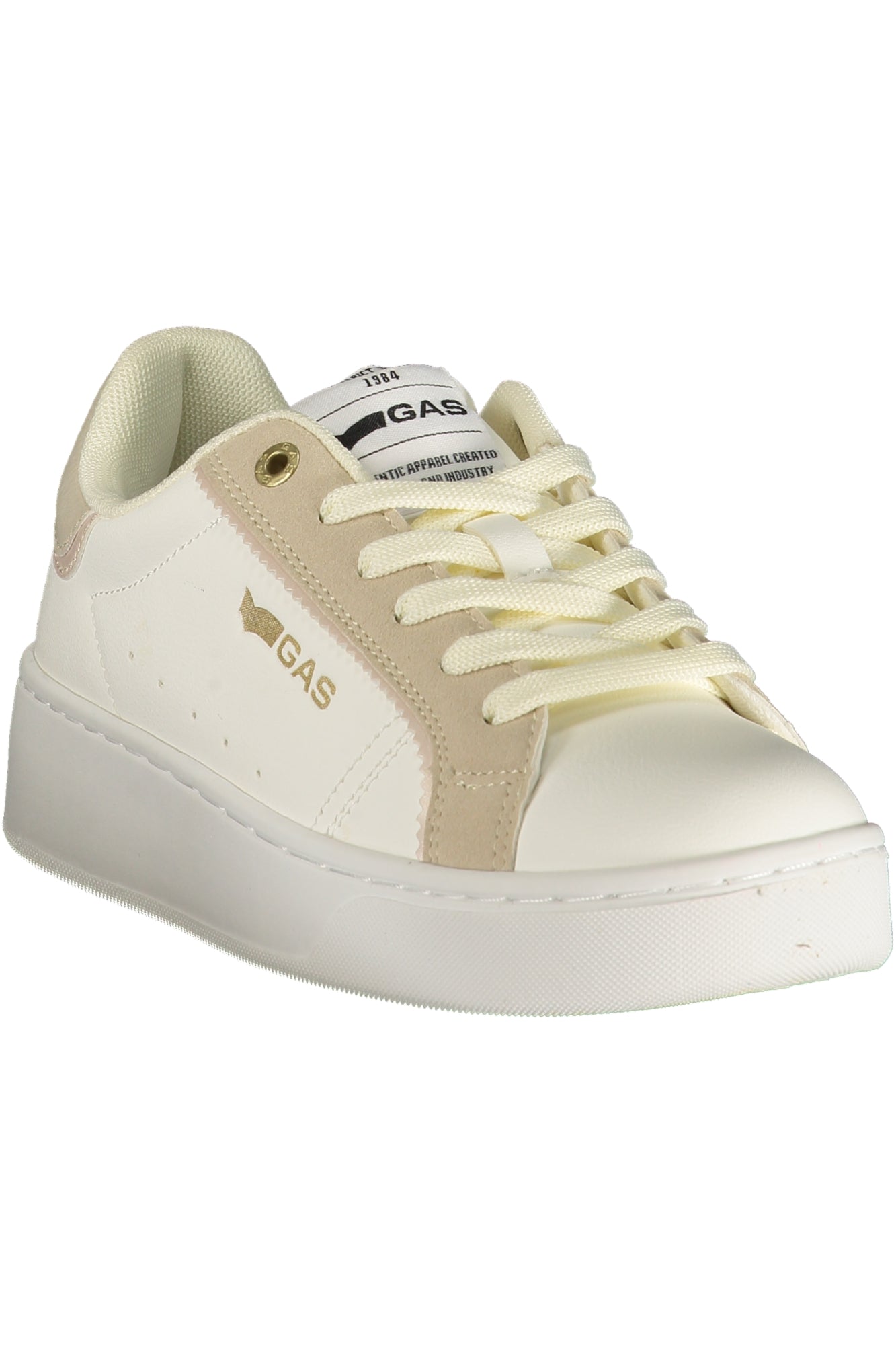 GAS Damen Sneaker – Sportschuh mit Schnürsenkeln, sportlich Weiß