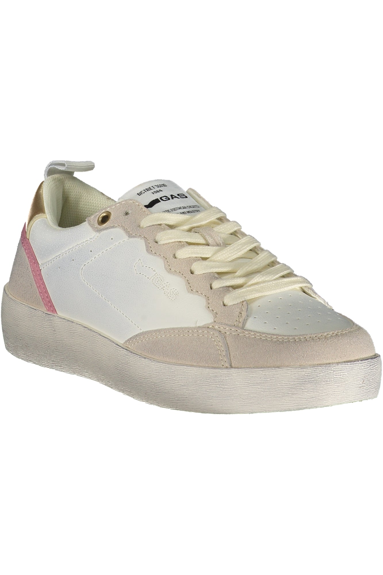 GAS Damen Sneaker – Sportschuh mit Schnürsenkeln, sportlich Weiß