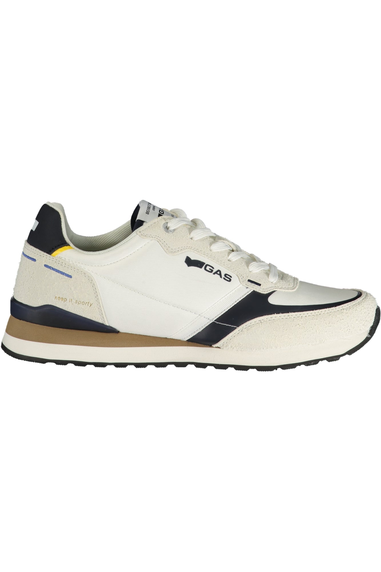 GAS Herren Sneaker – Sportschuh mit Schnürsenkeln, sportlich Weiß
