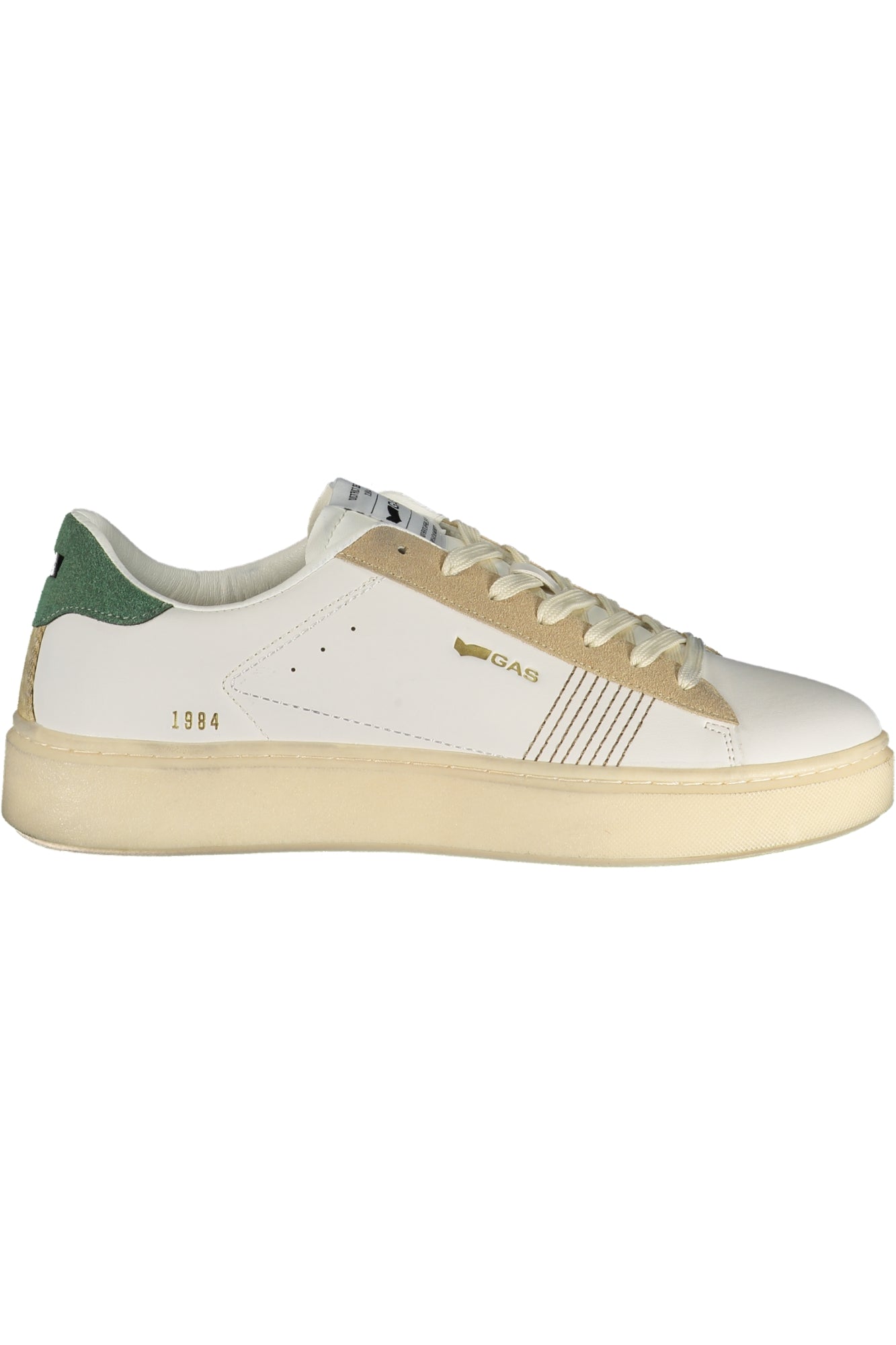 GAS Herren Sneaker – Sportschuh mit Schnürsenkeln, sportlich Weiß