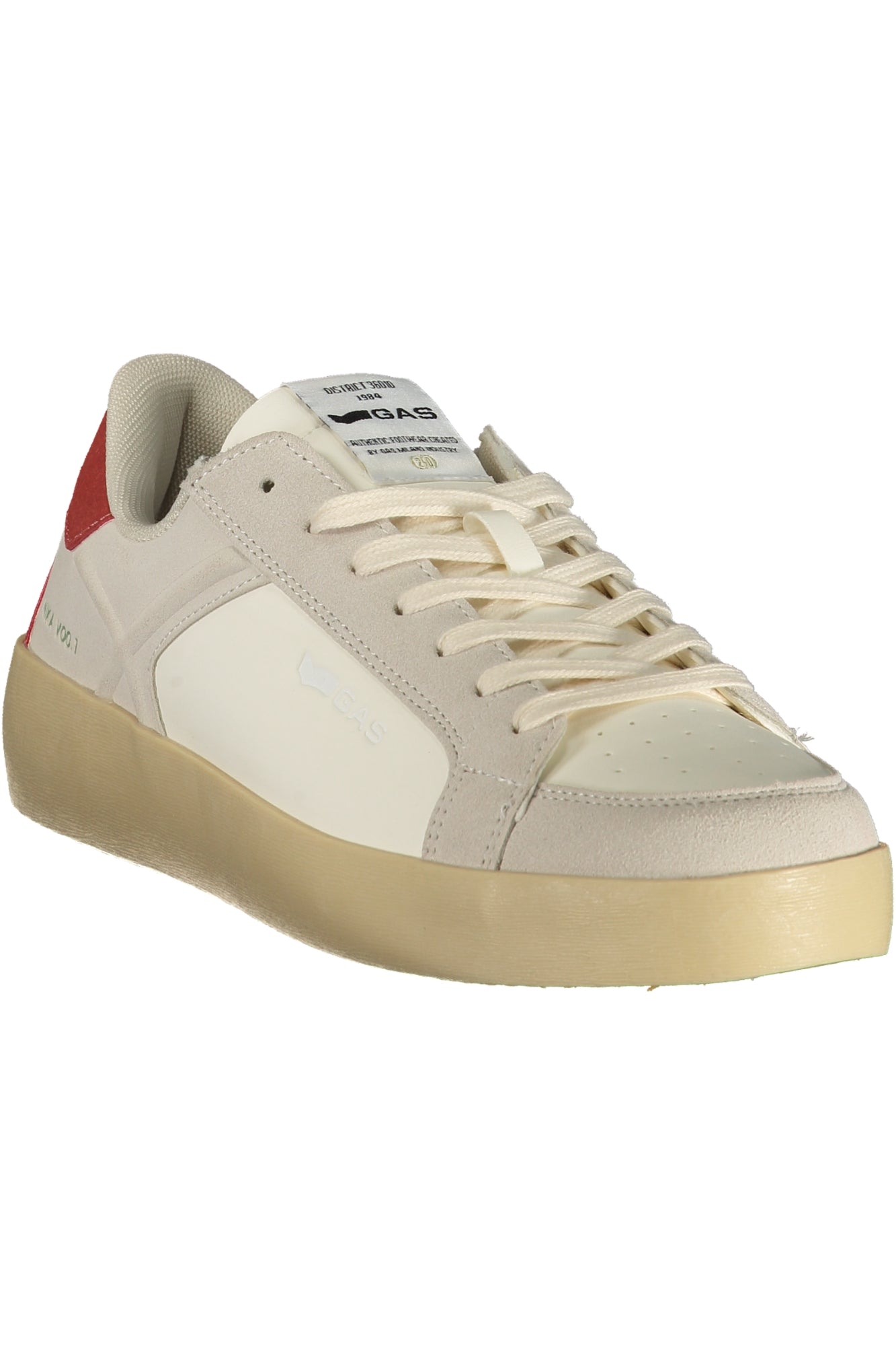 GAS Herren Sneaker – Sportschuh mit Schnürsenkeln, sportlich Weiß