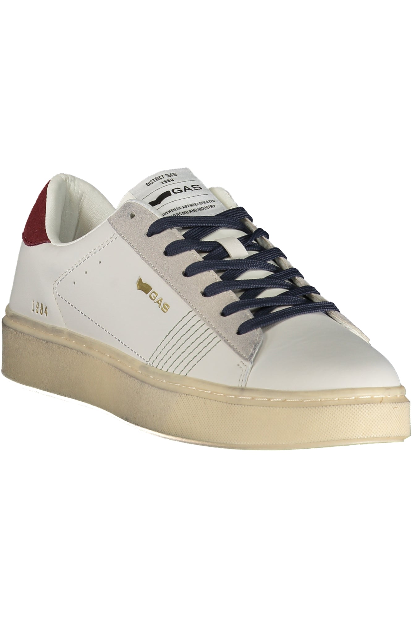 GAS Herren Sneaker – Sportschuh mit Schnürsenkeln, sportlich Weiß