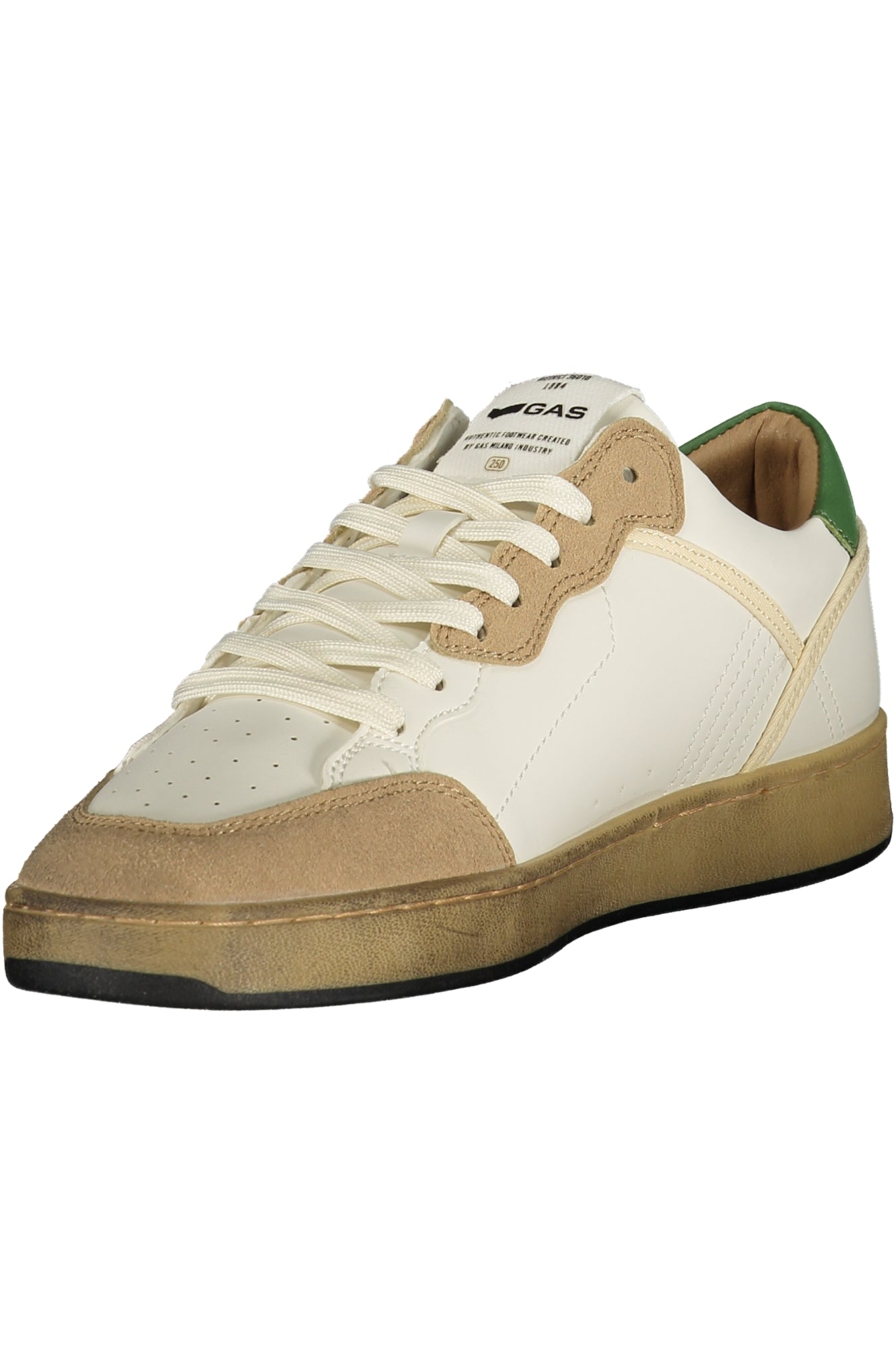 GAS Herren Sneaker – Sportschuh mit Schnürsenkeln, sportlich Weiß