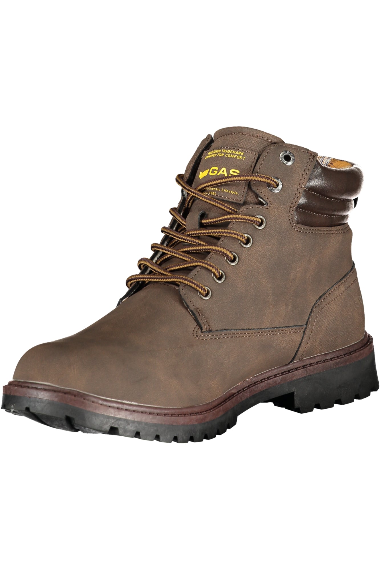 GAS Footwear Herrenstiefel Beige – Schnürstiefel für Herbst/Winter mit herausnehmbarem Fußbett Braun