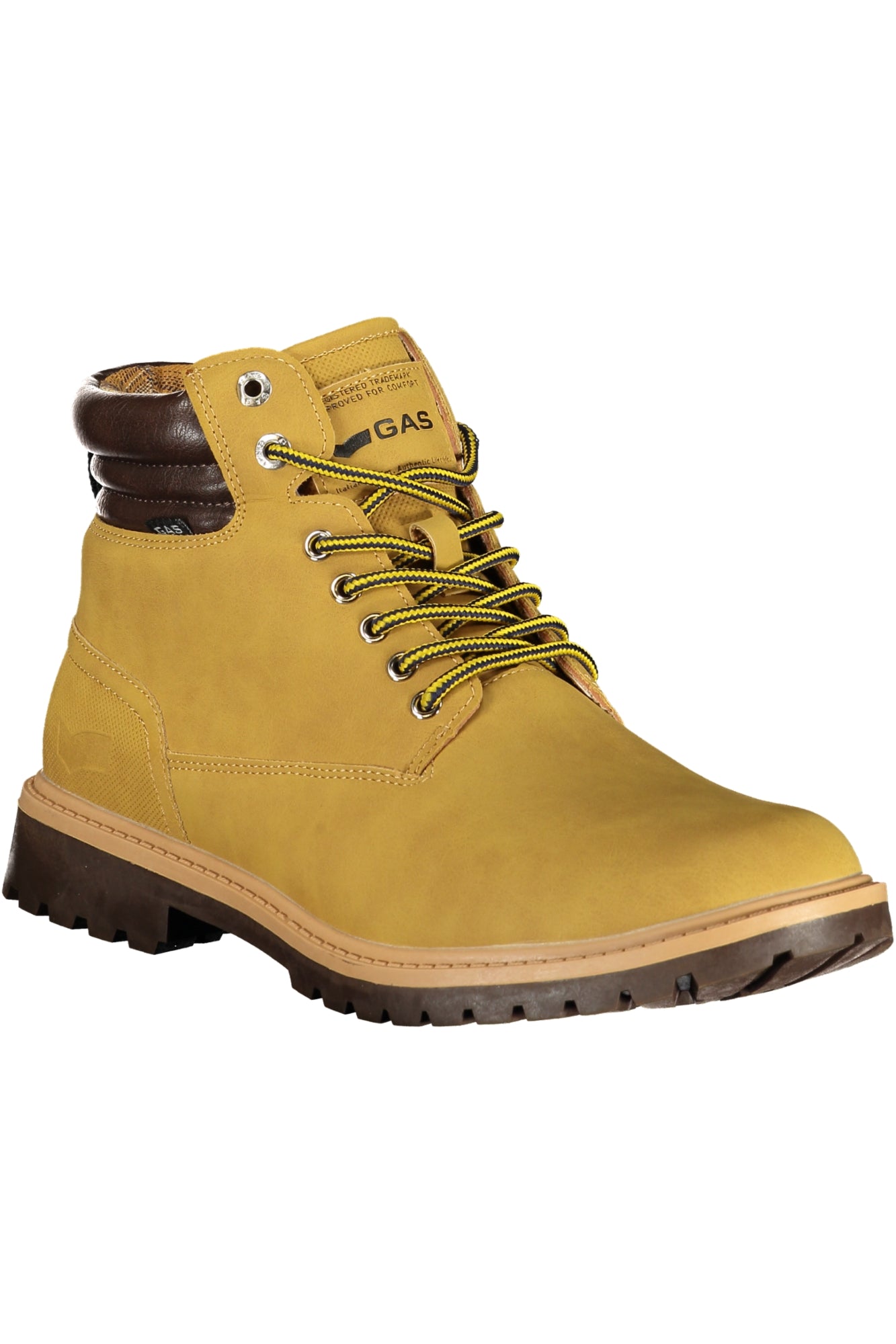 GAS Footwear Herrenstiefel Beige – Schnürstiefel für Herbst/Winter mit herausnehmbarem Fußbett Beige