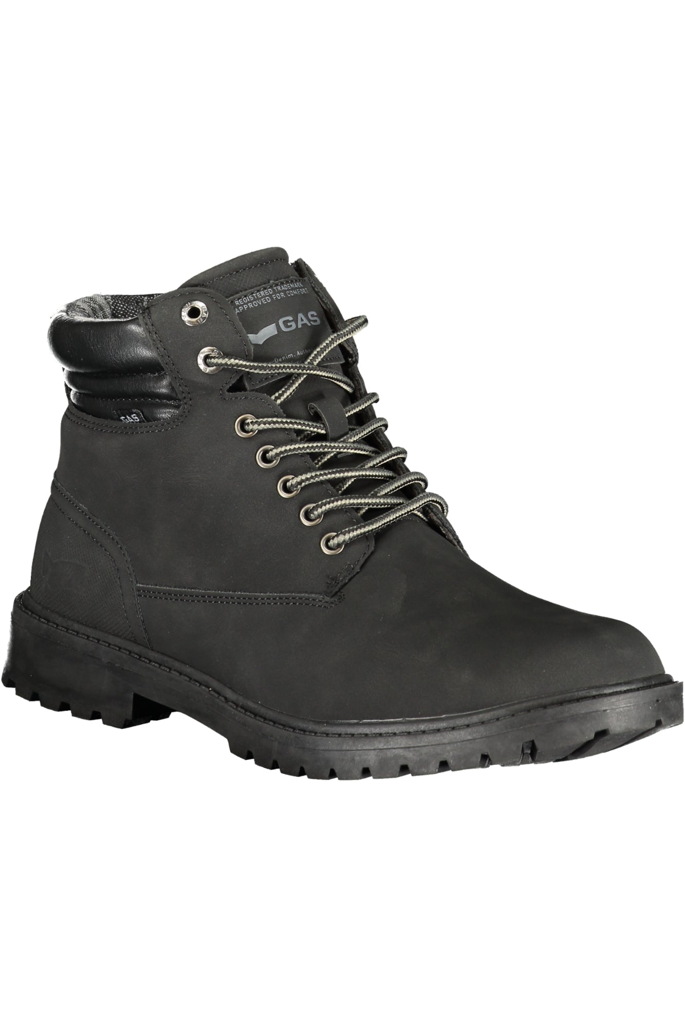 GAS Footwear Herrenstiefel Beige – Schnürstiefel für Herbst/Winter mit herausnehmbarem Fußbett Schwarz