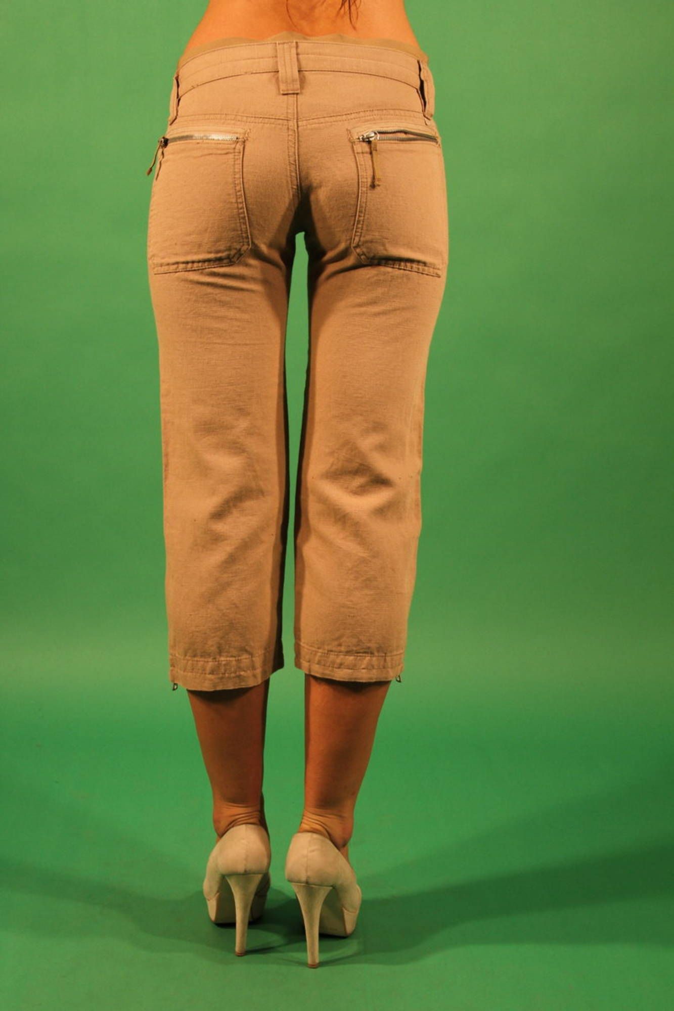 GAS Pinocchietto-Hose Damen – Beige Leinen-Baumwoll-Mix für Frühjahr/Sommer Beige