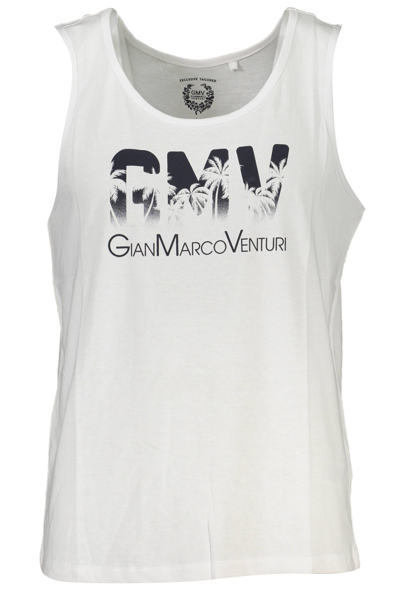 GIAN MARCO VENTURI Herren-Tanktop Weiss – 100% Baumwolle für Sommer Weiß
