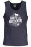 GIAN MARCO VENTURI Tanktop Herren – Blaues Logo-Top aus 100% Baumwolle Blau