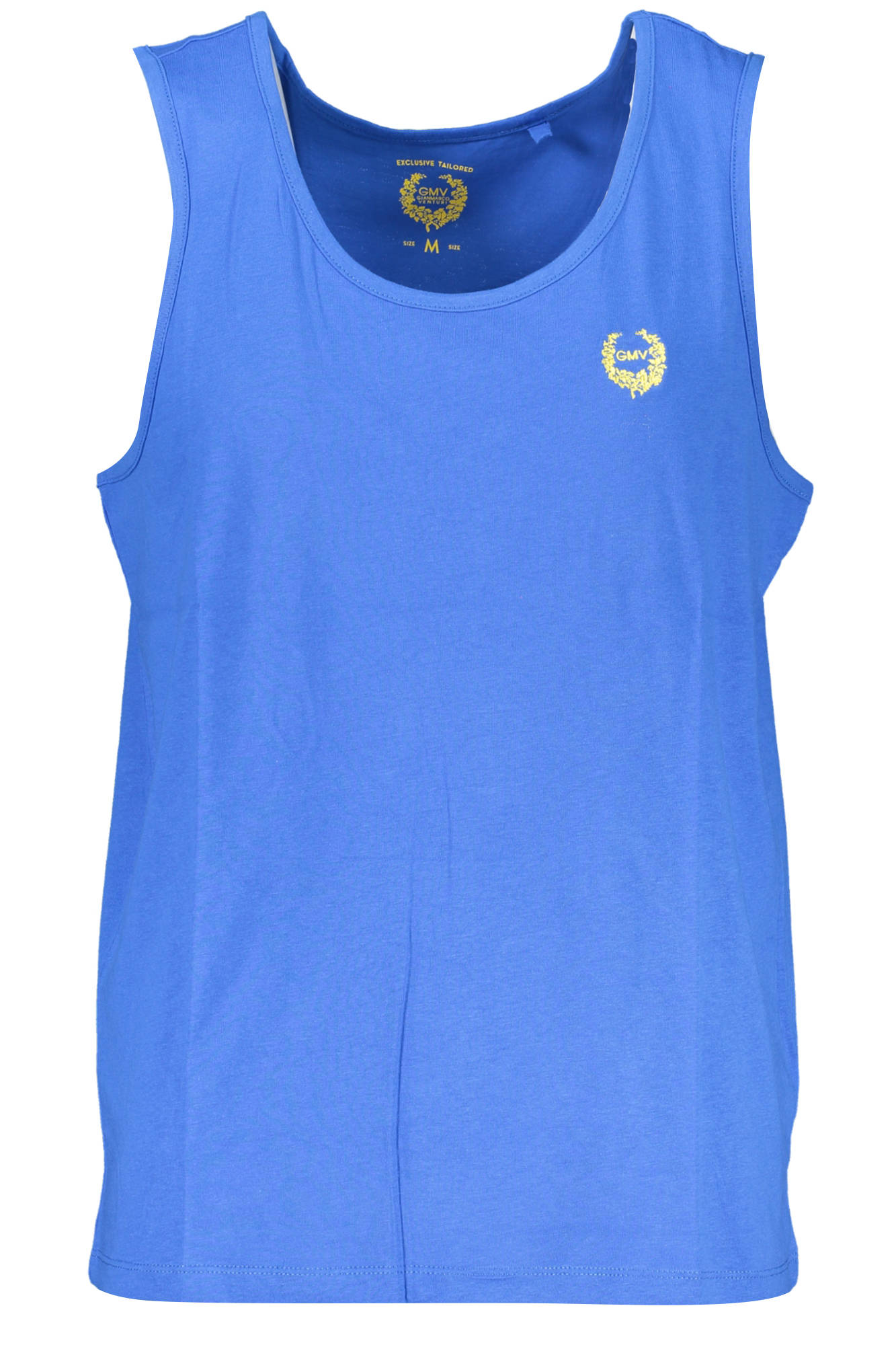 GIAN MARCO VENTURI Tanktop Herren – Blaues Basic mit Logo-Stickerei Blau