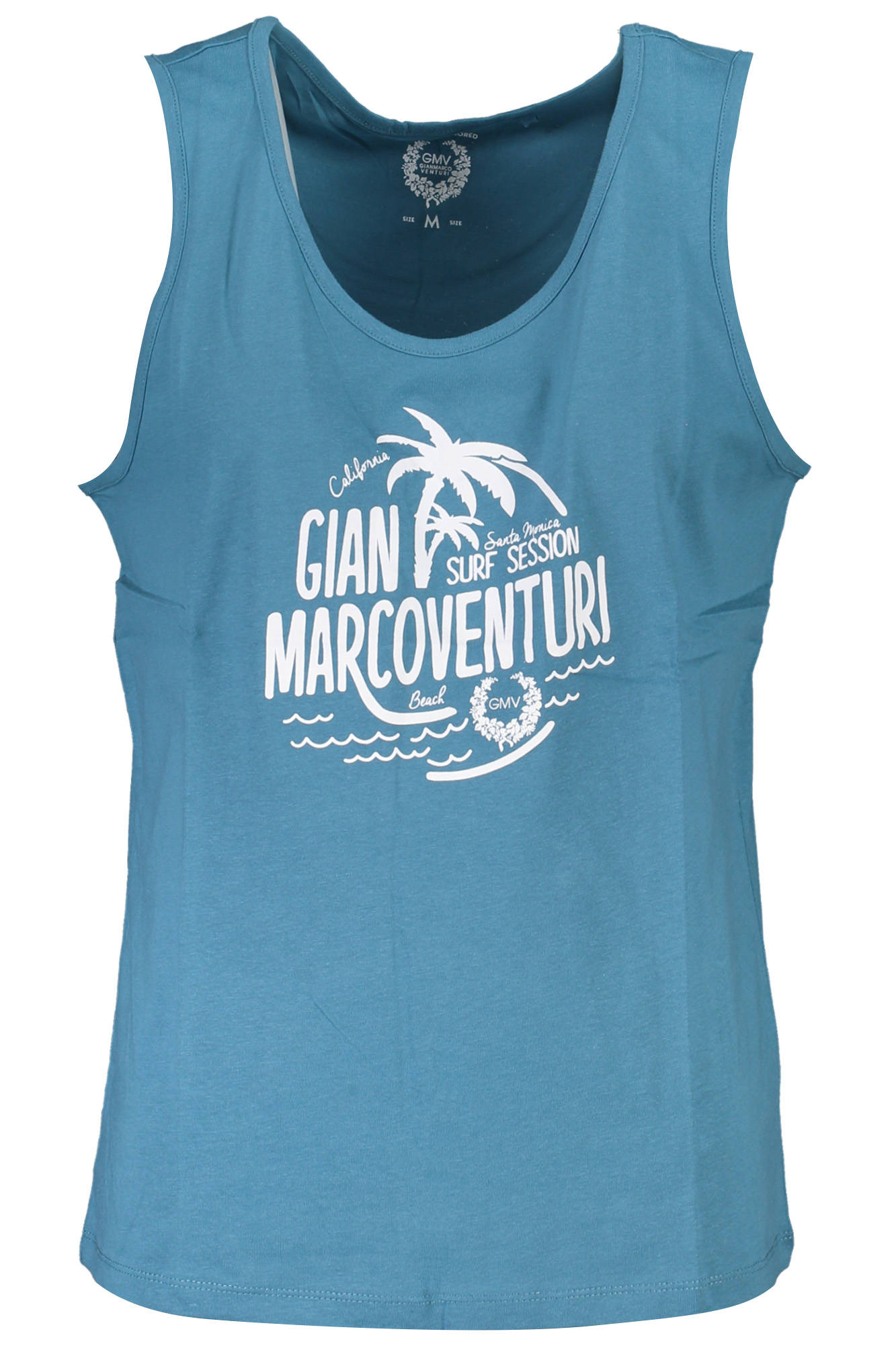 GIAN MARCO VENTURI Tanktop Herren – Blaues Baumwoll-Top für Sommer Blau